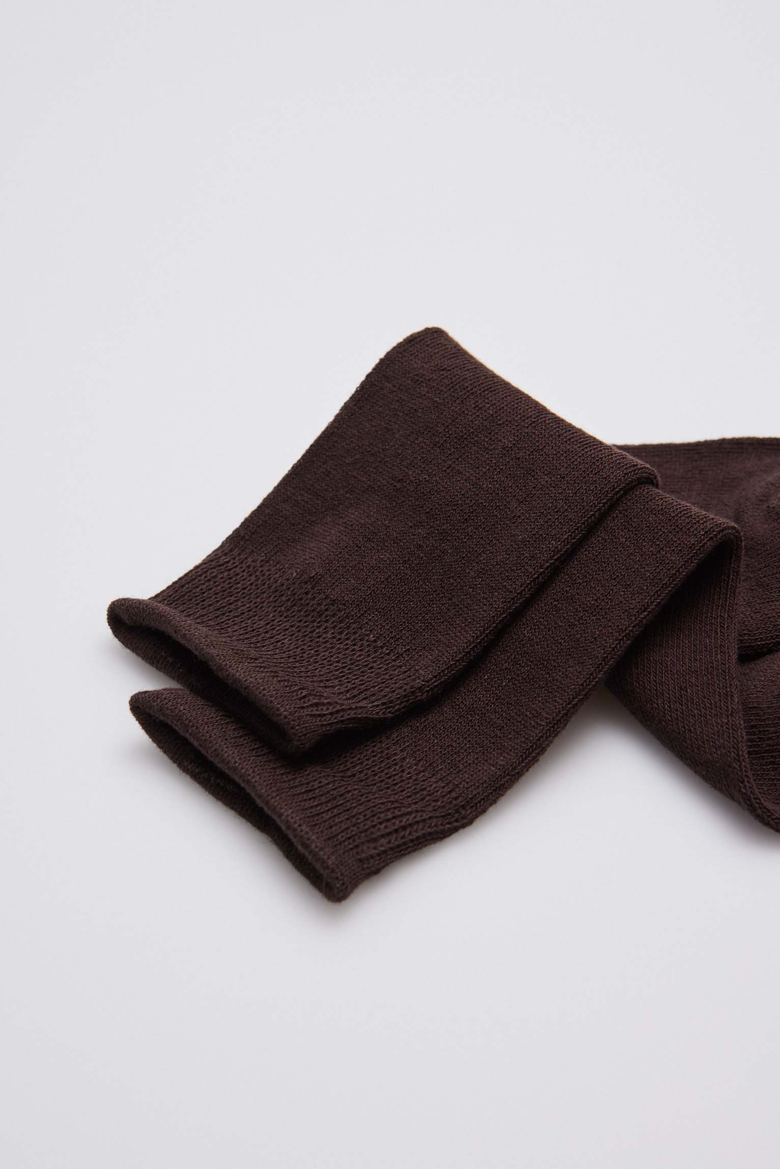 02814 2 calcetin infantil algodon - Marrón