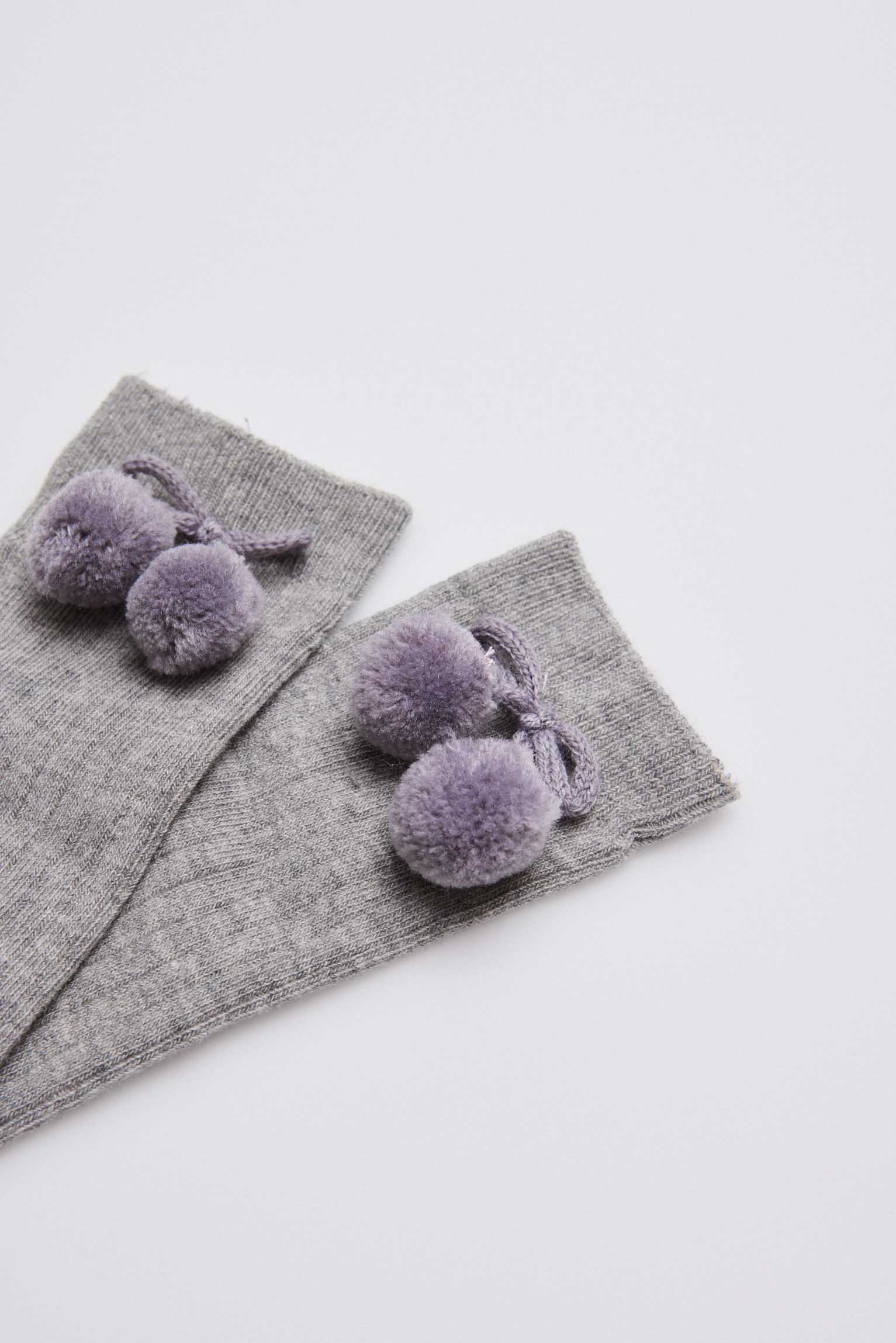 02833 2 calcetin infantil largo - Gris