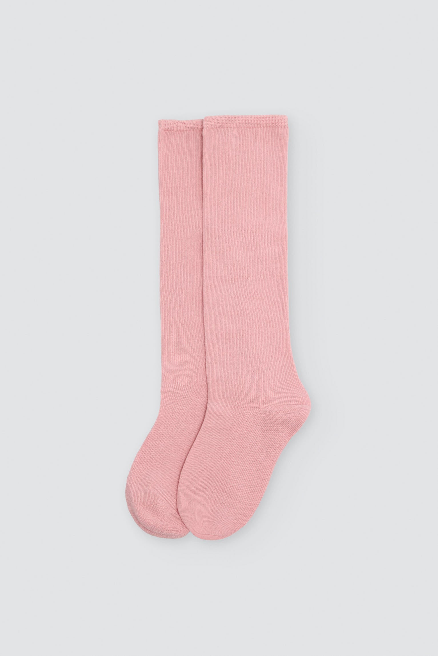 Calcetín infantil básico largo rosa palo