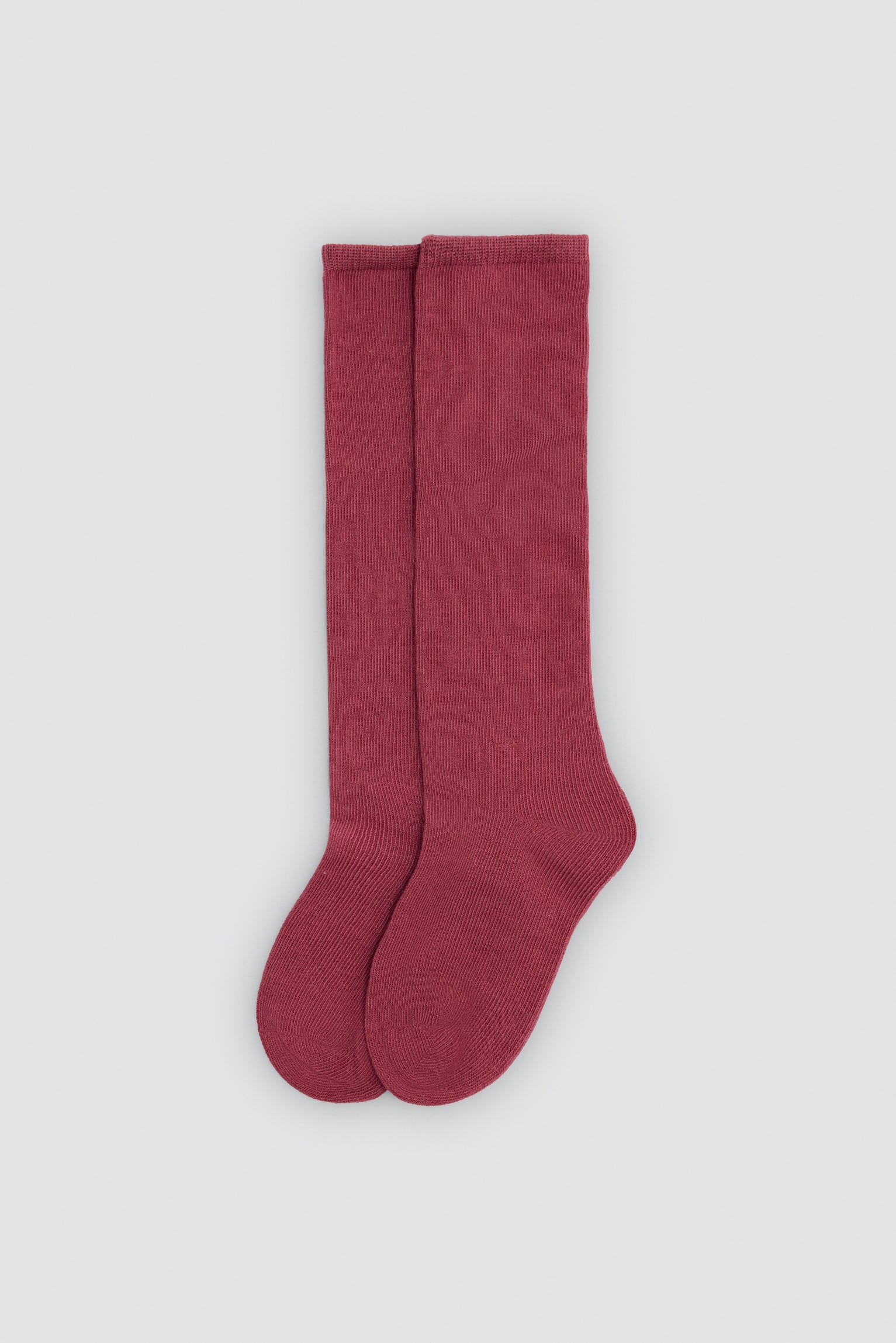 Calcetín infantil básico largo rosa oscuro