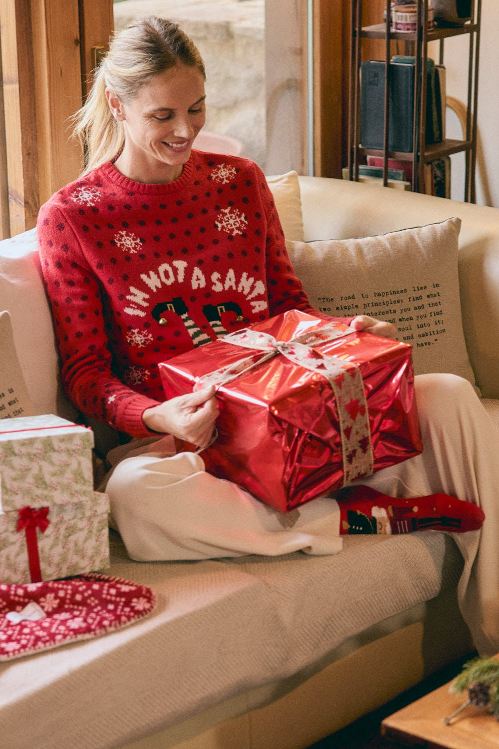Jersey Navidad mujer estampado I'm not a Santa