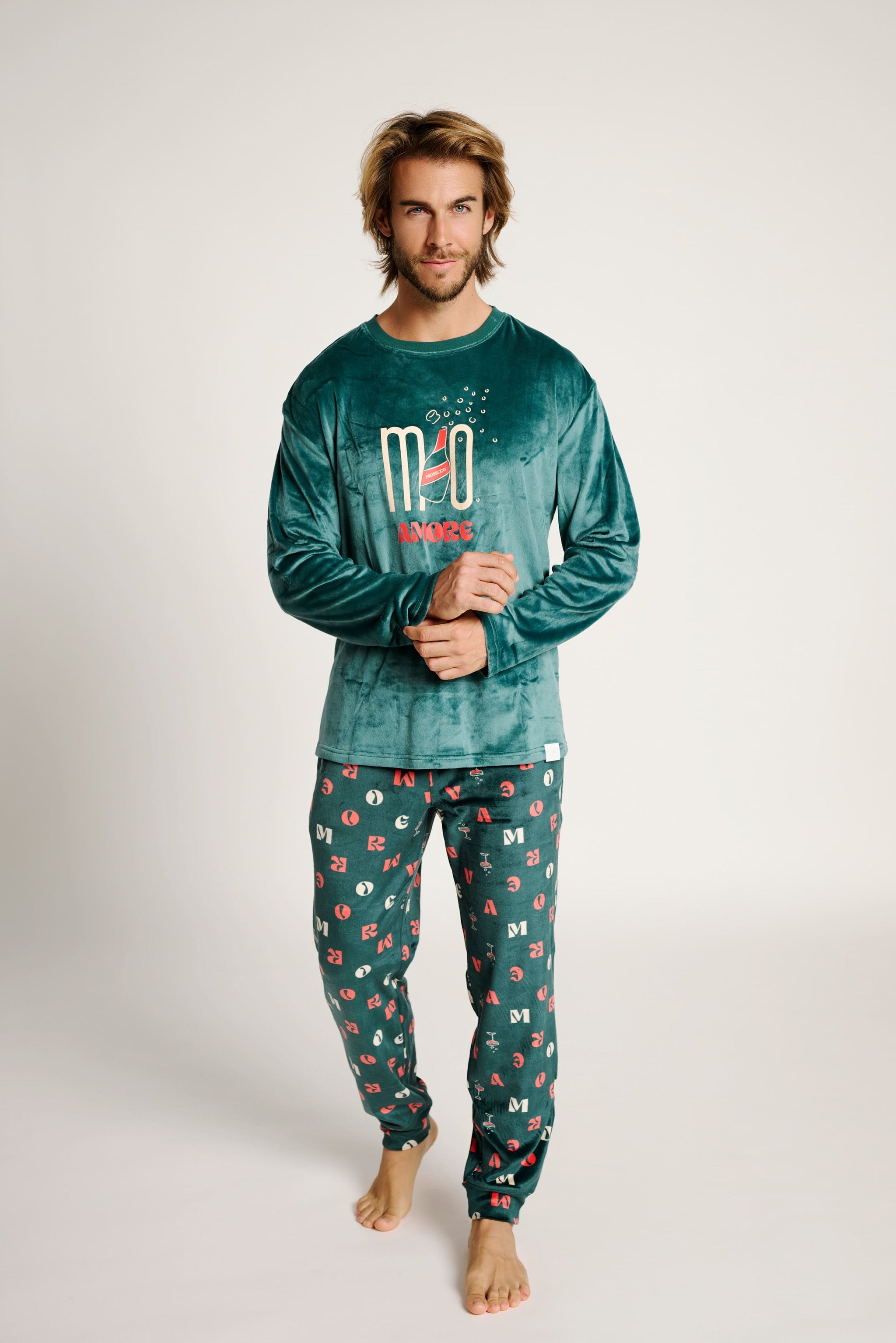 Pijama hombre terciopelo Mio amore MUYDEMI