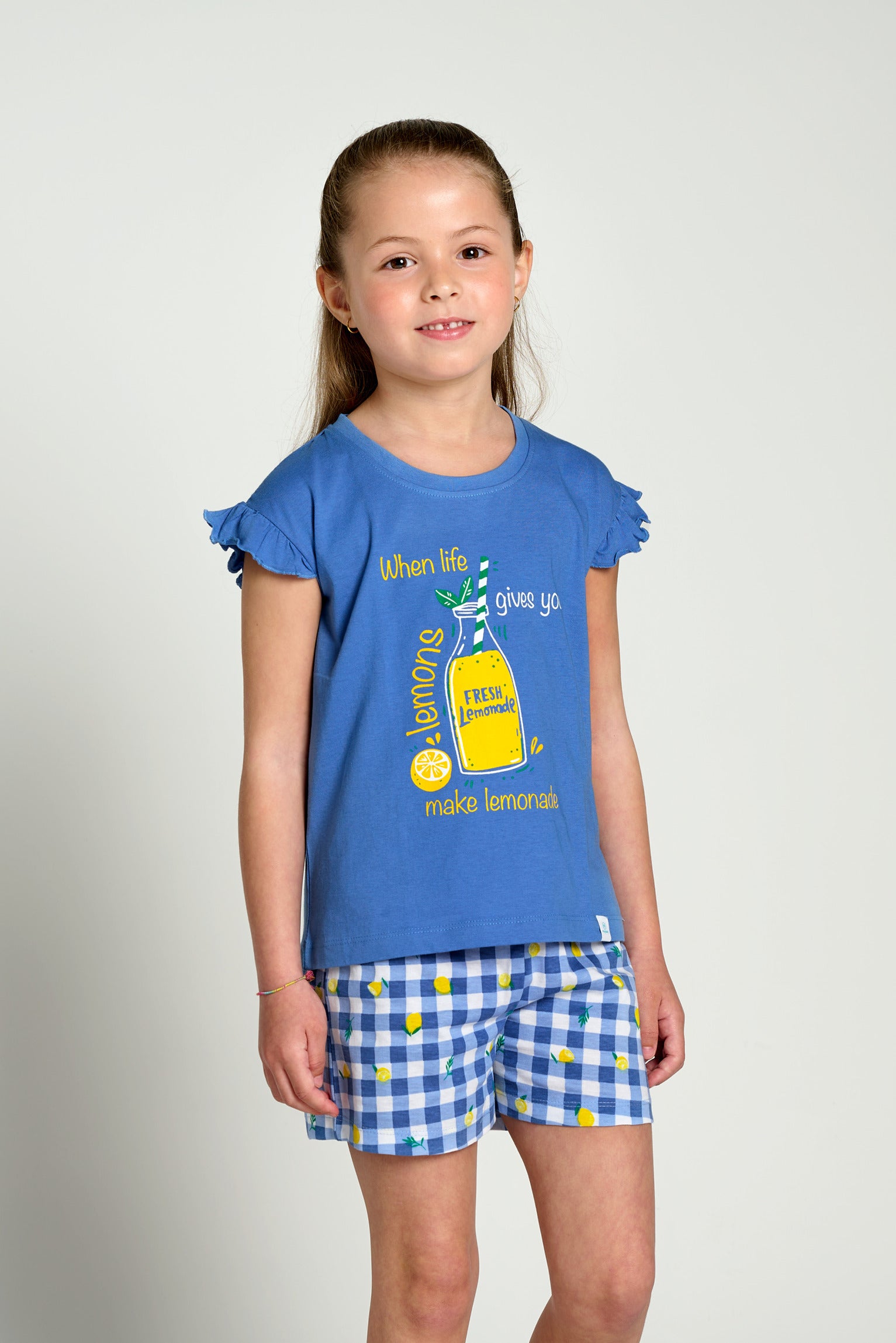 Pijama infantil manga corta algodón Lemonade | MUYDEMI