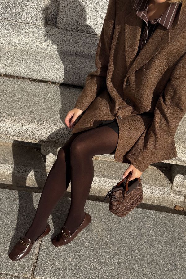 Total look marrón chocolate @teresamora6- Panty Marrón - Ysabel Mora