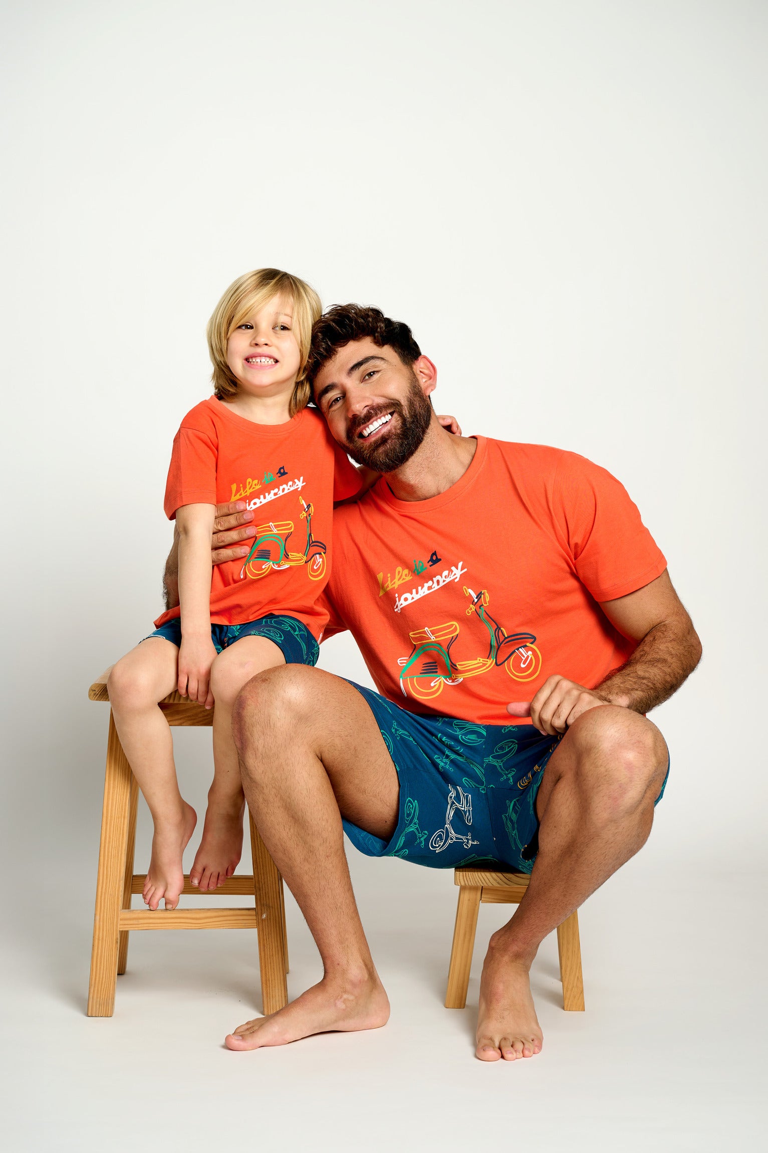 Pijama infantil corto algodón motos | MUYDEMI