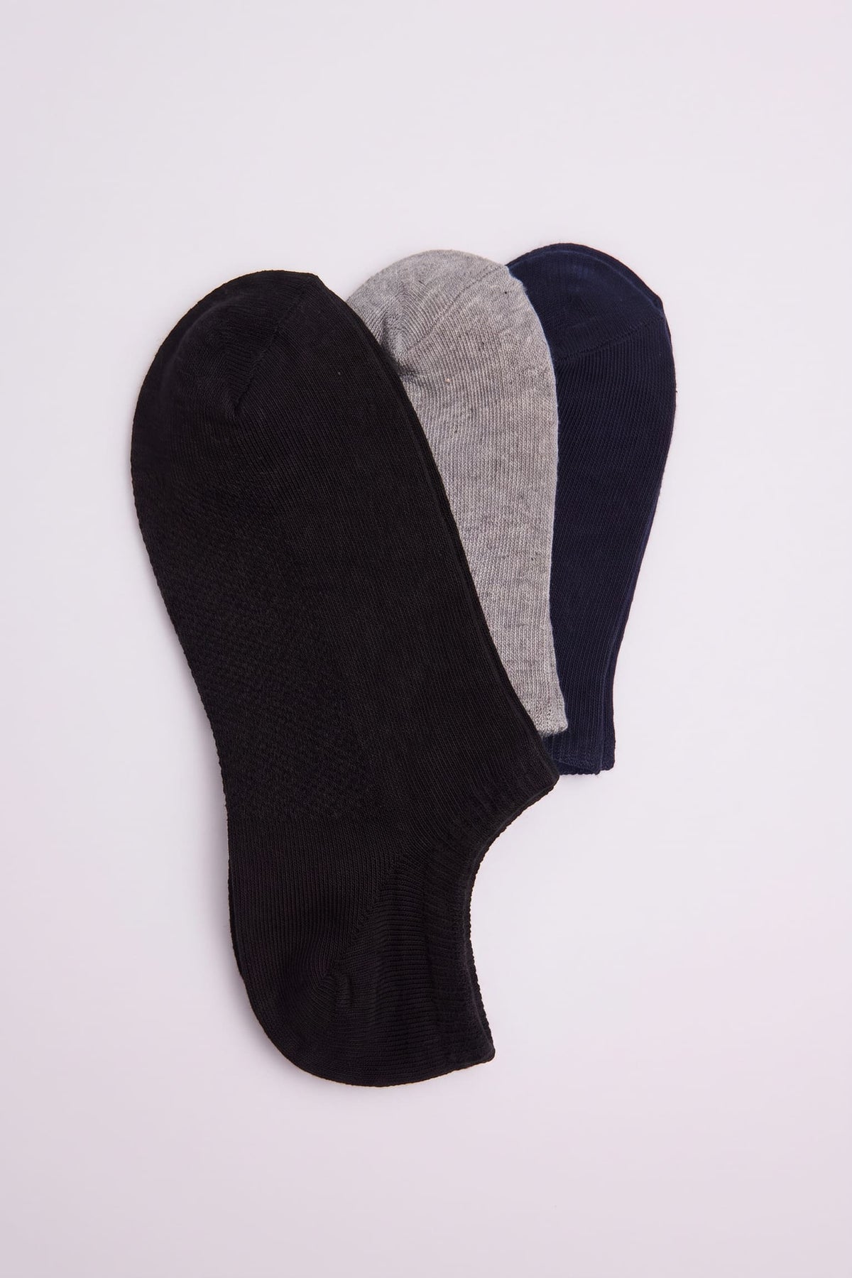 Pack 3 calcetines pinkies transpirables algodón colores oscuros