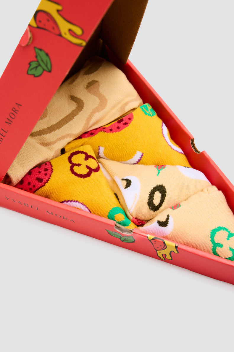 Pack regalo calcetines pizza