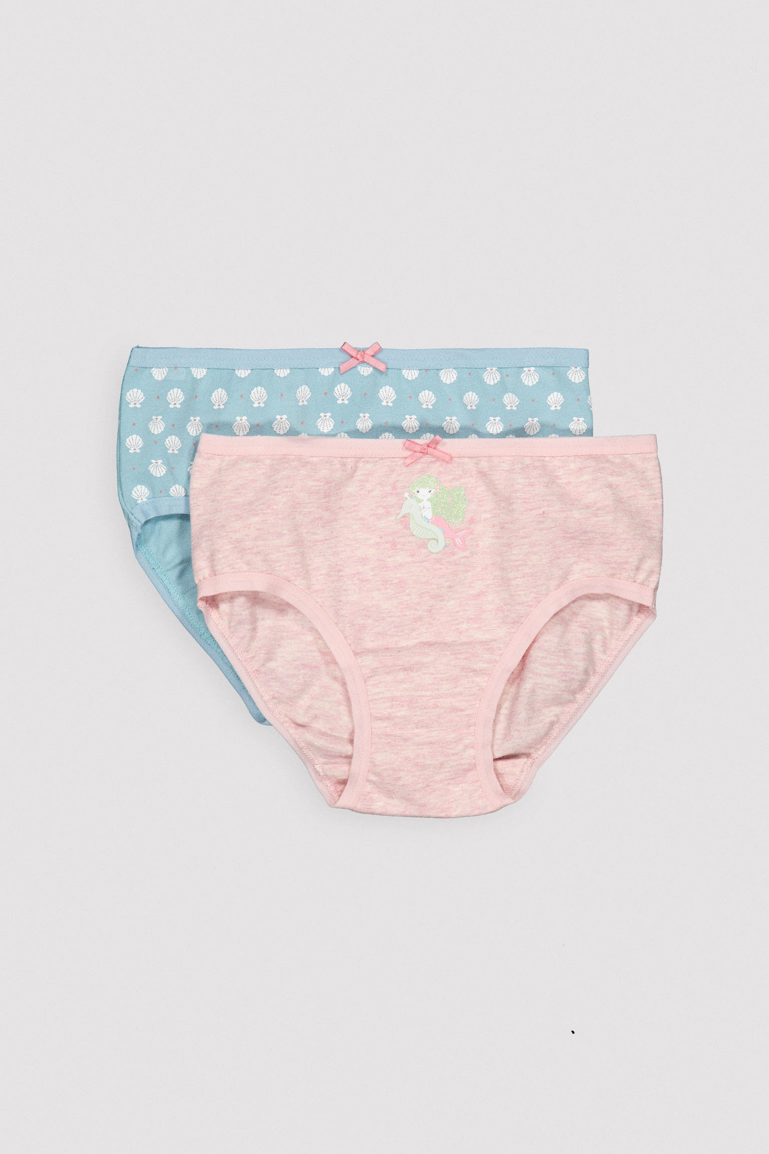 Pack de 2 bragas infantiles estampadas sirena - Ysabel Mora