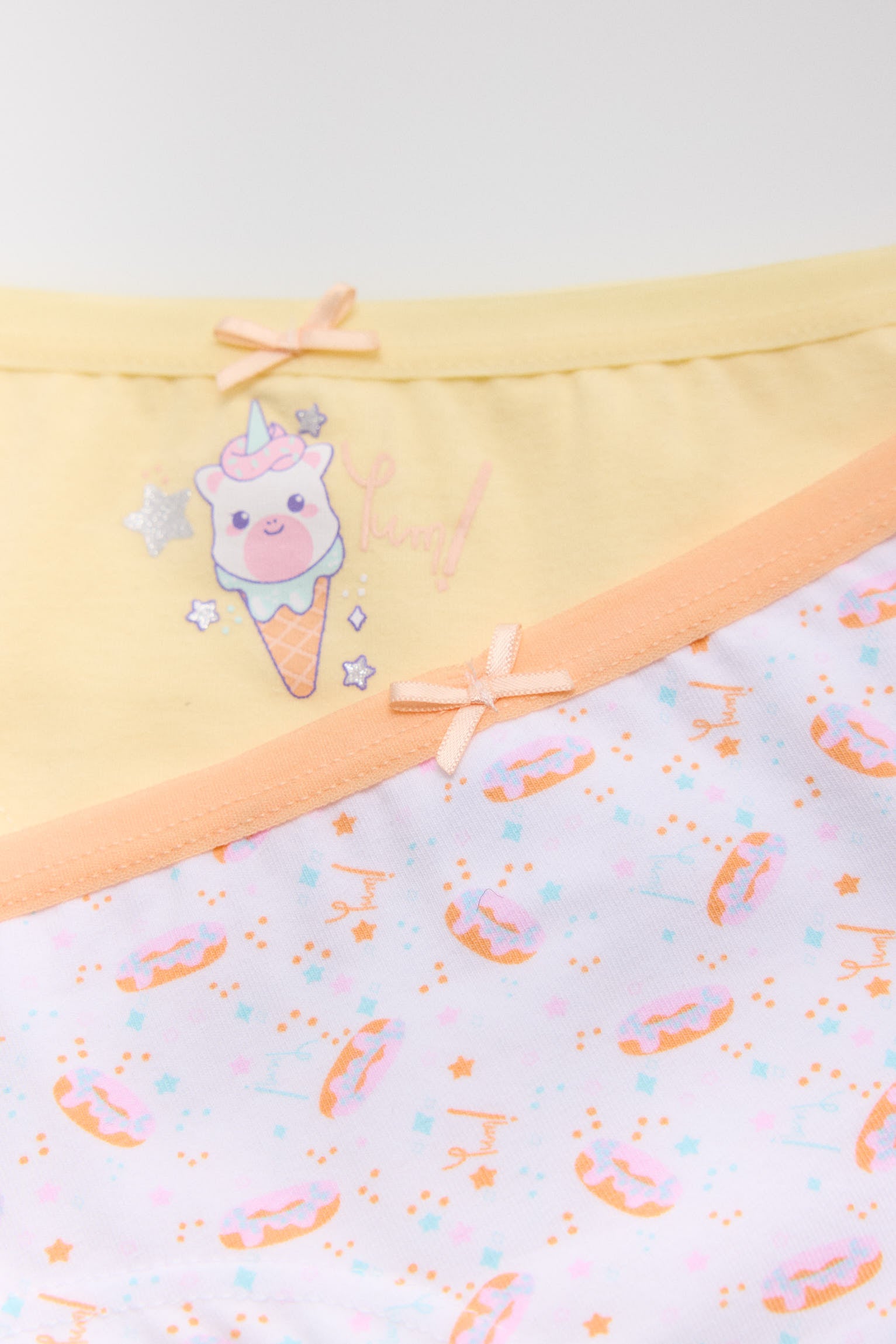 Pack de 2 bragas hipster infantiles estampado comida - Ysabel Mora