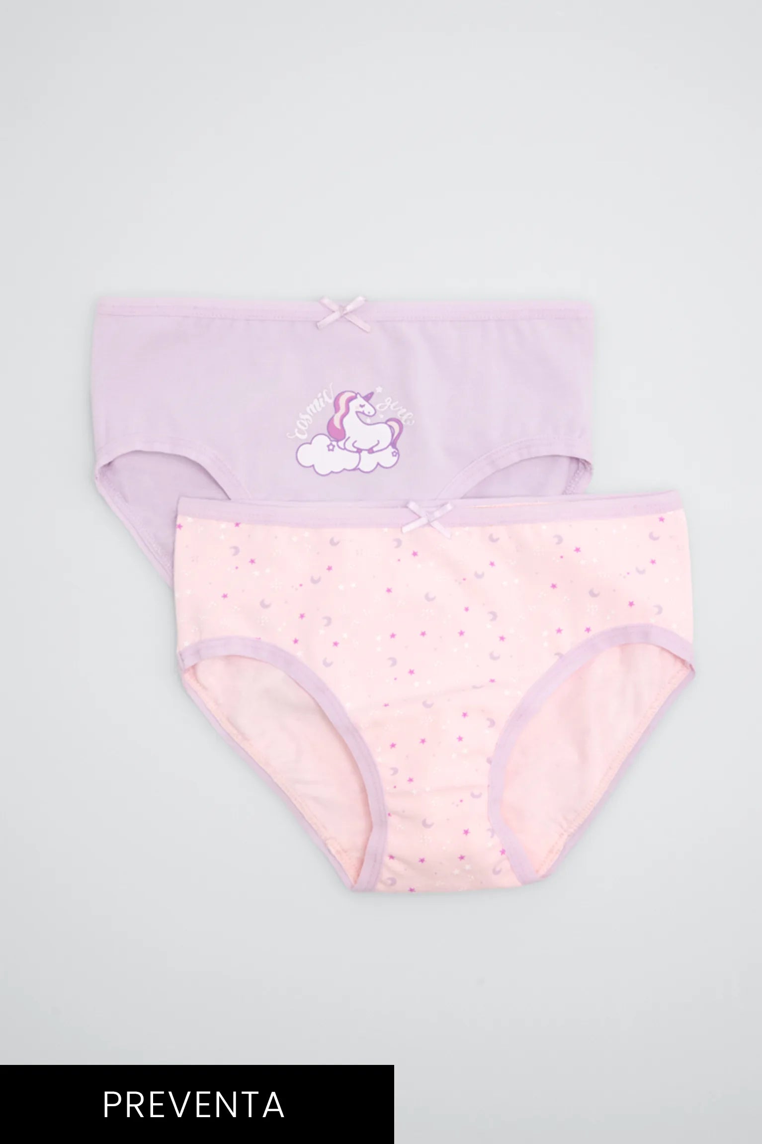 PREVENTA Pack de 2 braguitas de niña algodón estampado unicornio