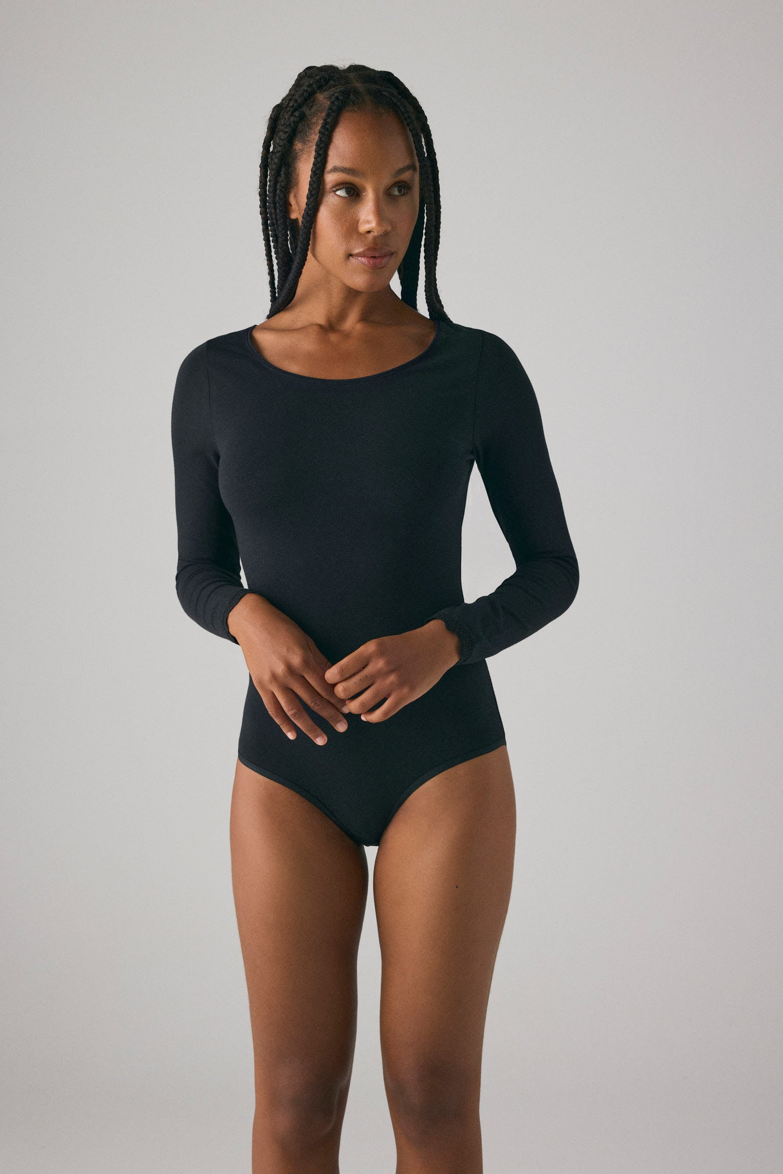 Body Negro Mujer Manga Larga Ropa Body Liso Mujer Body Manga Corta