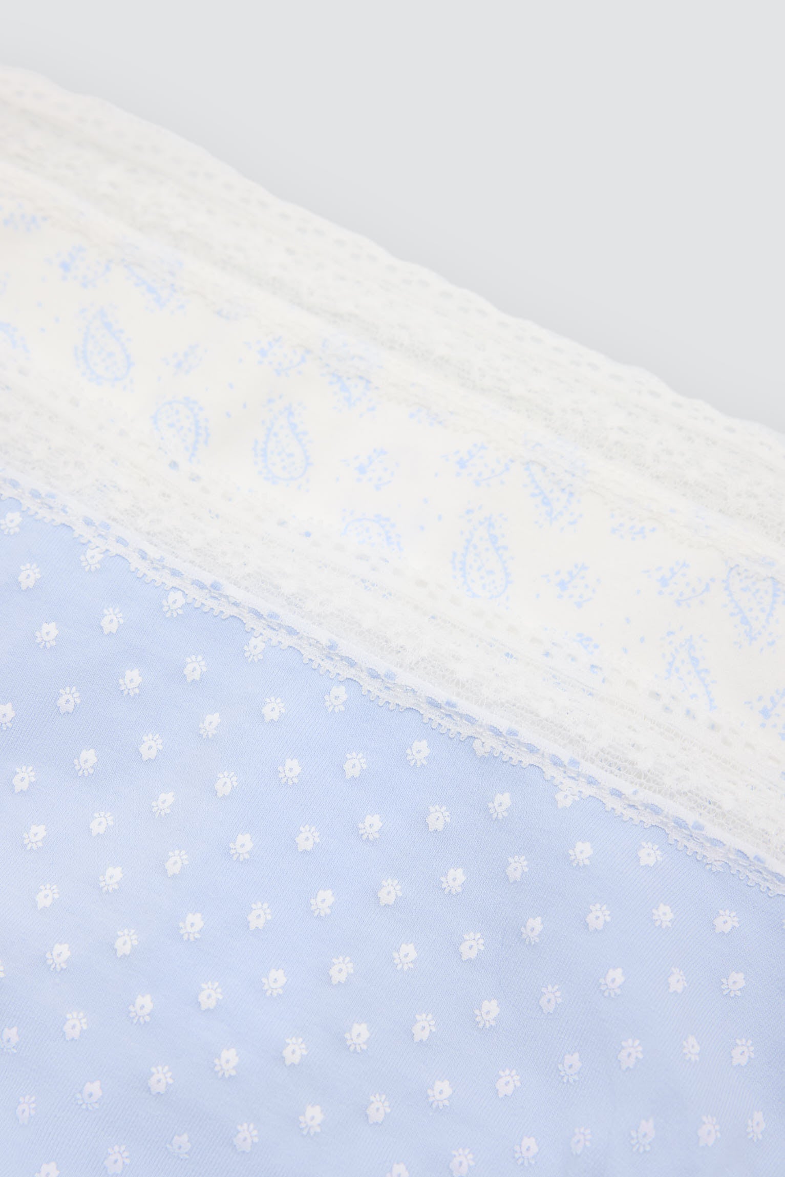 Pack de 2 bragas midi estampadas pastel tonos azules - Ysabel Mora