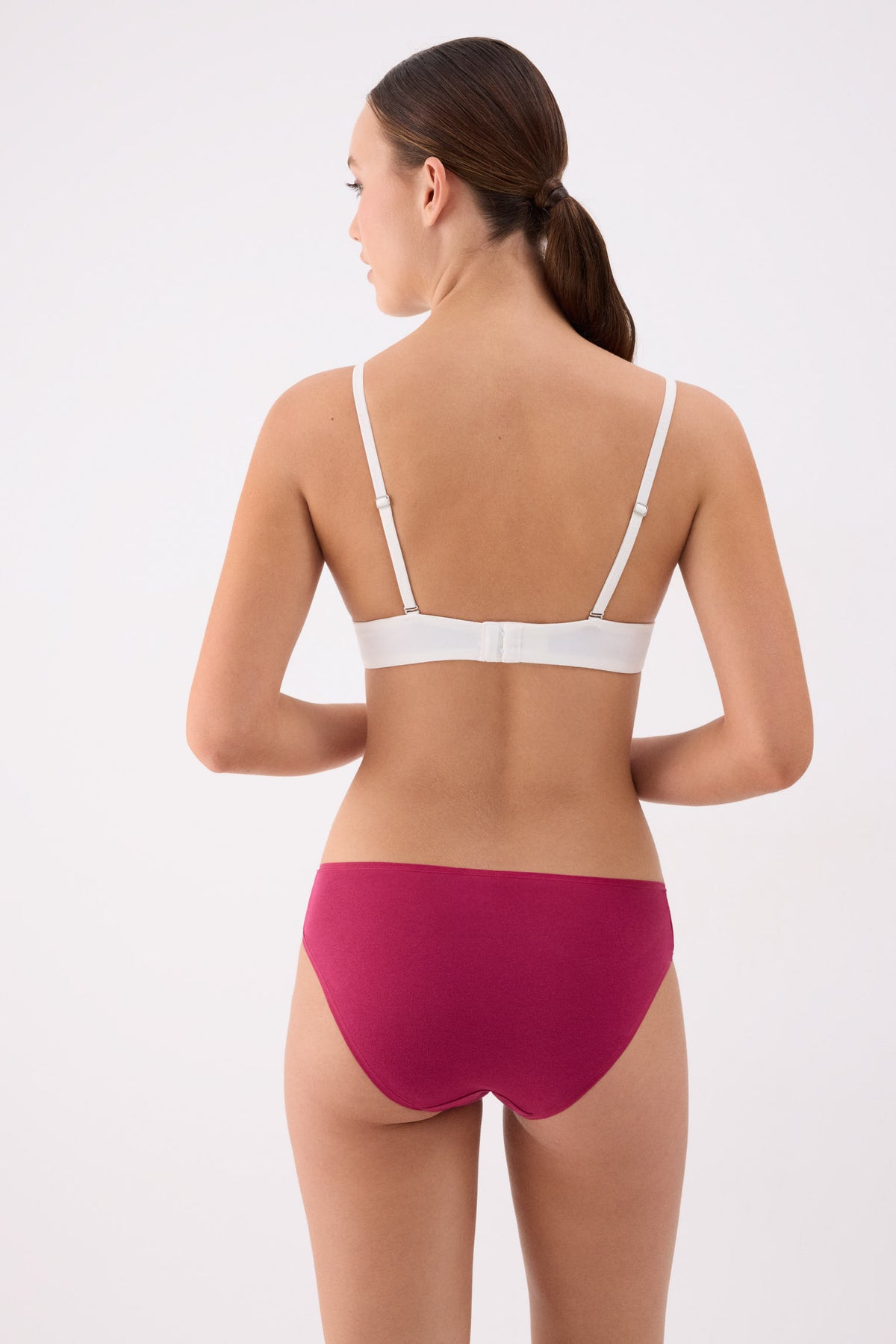 Pack de 4 bragas midi básicas de algodón colores