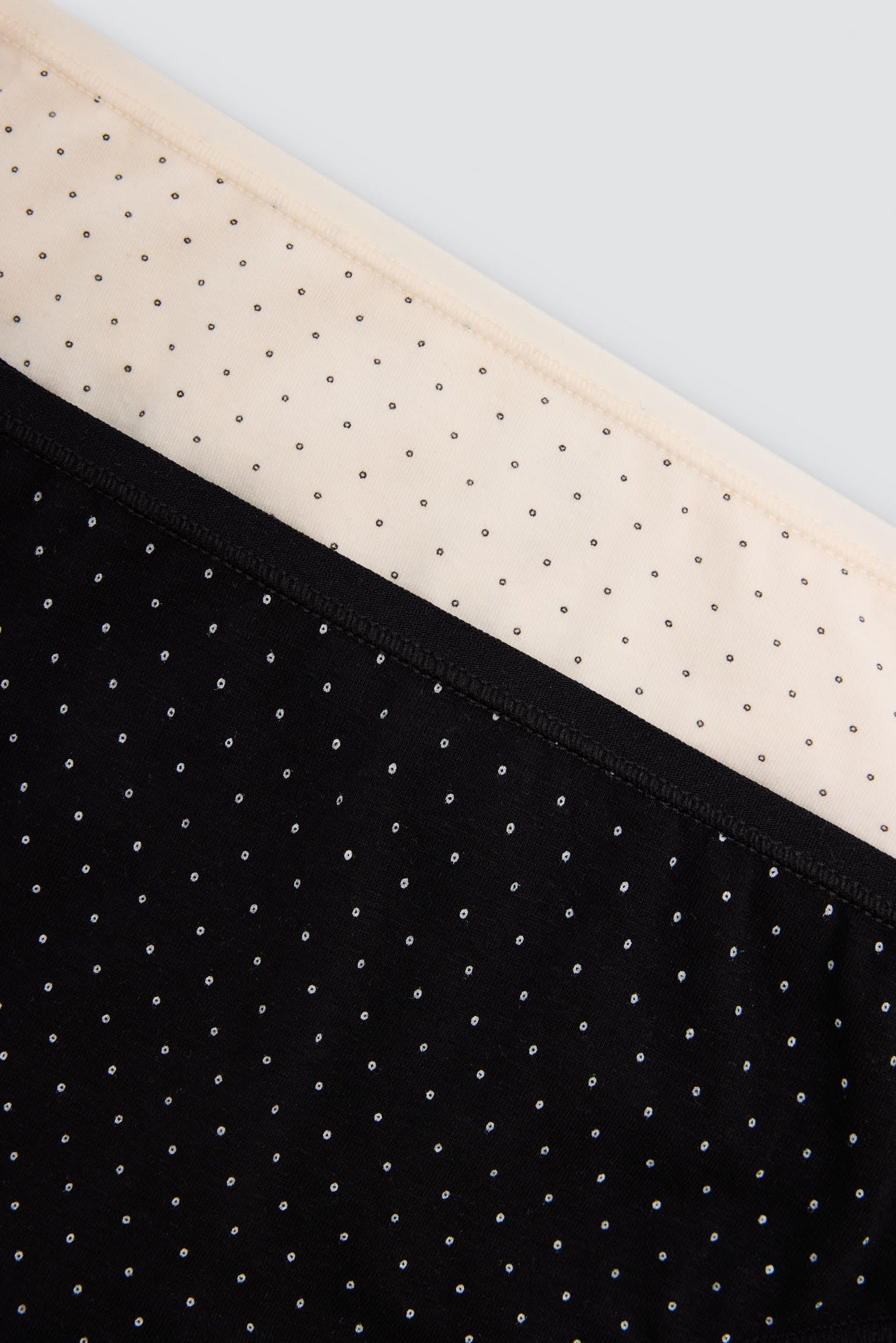 Pack de 2 tangas algodón estampados negro y beige multicolor