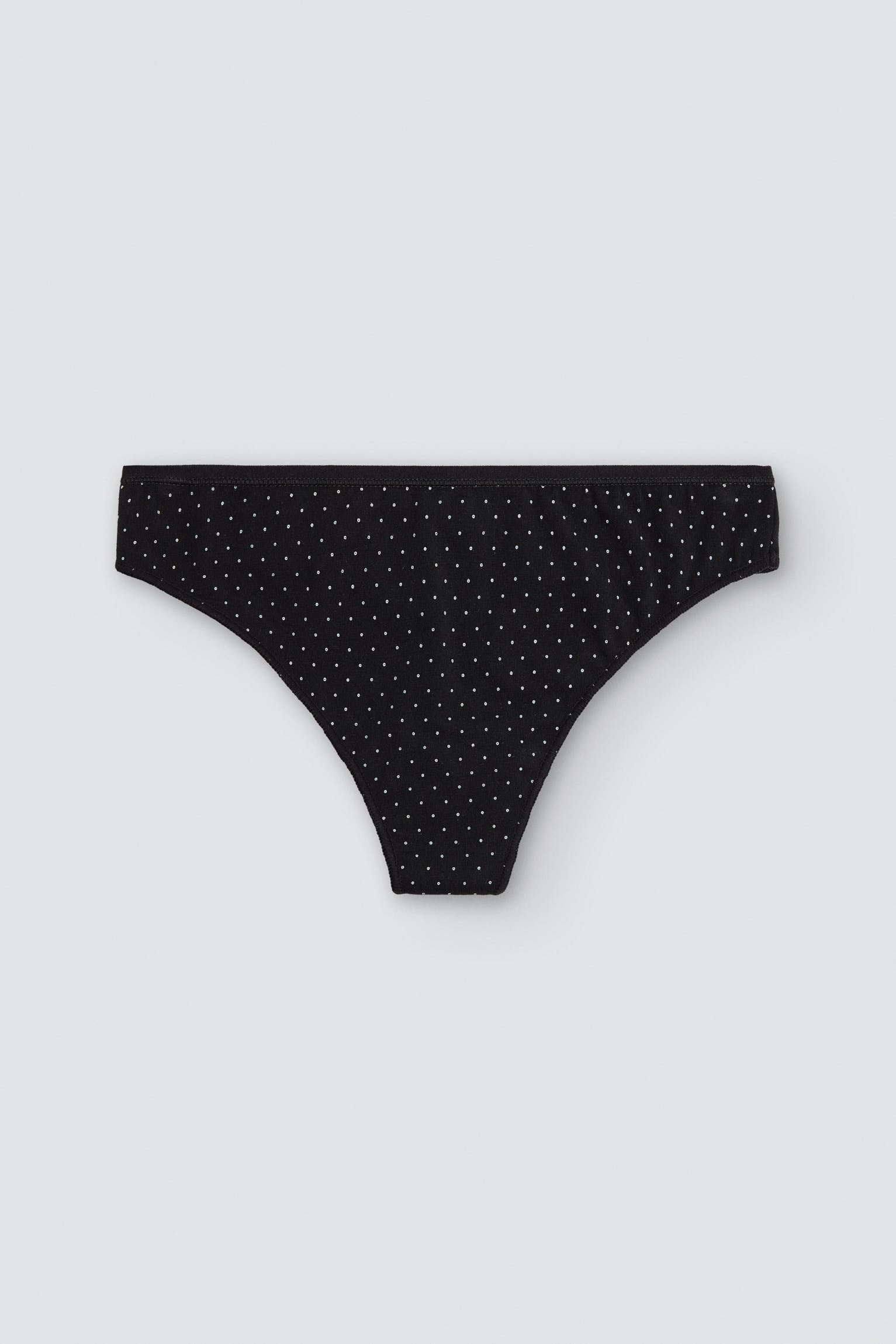 Pack de 2 tangas algodón estampados negro y beige multicolor