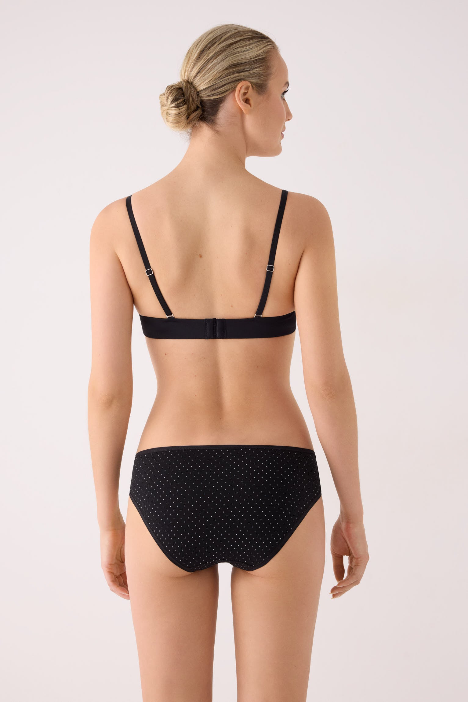 Pack de 2 bragas midi algodón estampadas negro y beige multicolor