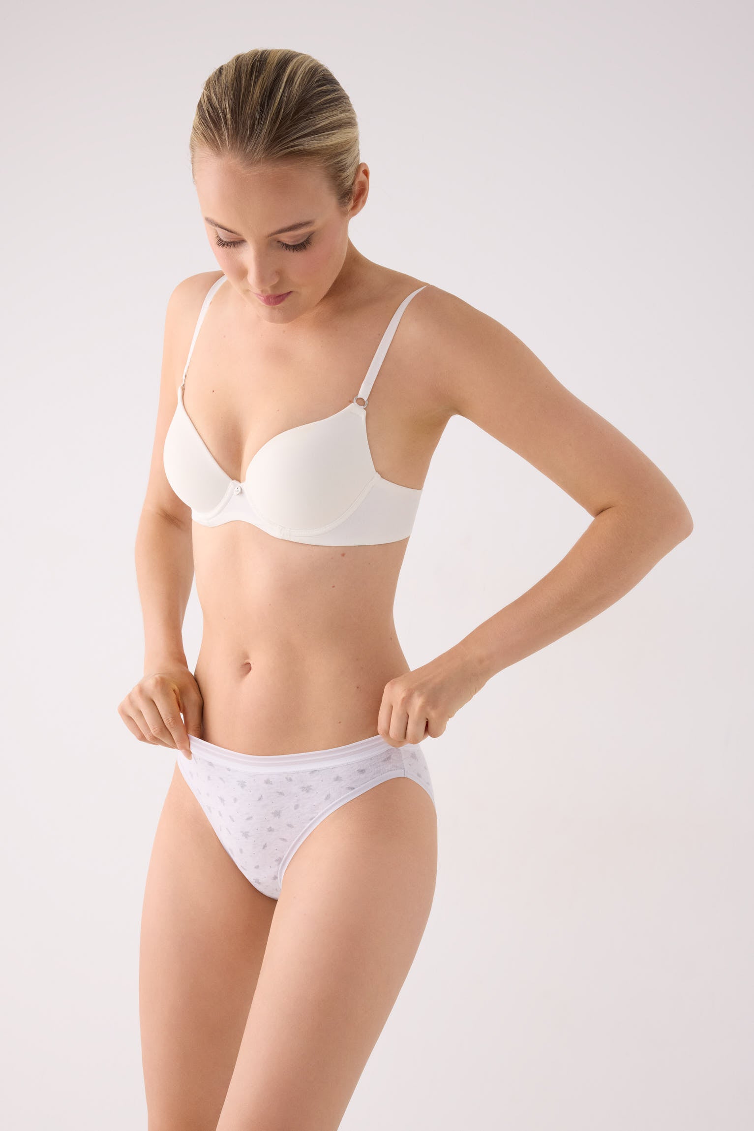 Pack de 2 bragas mini algodón estampadas gris
