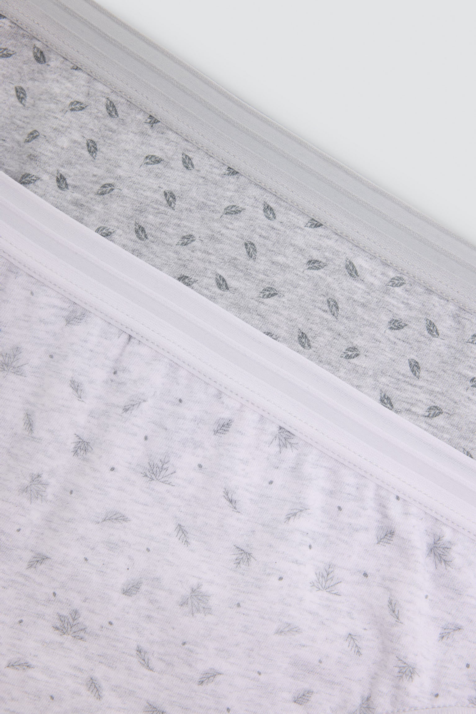 Pack de 2 bragas midi algodón estampadas gris