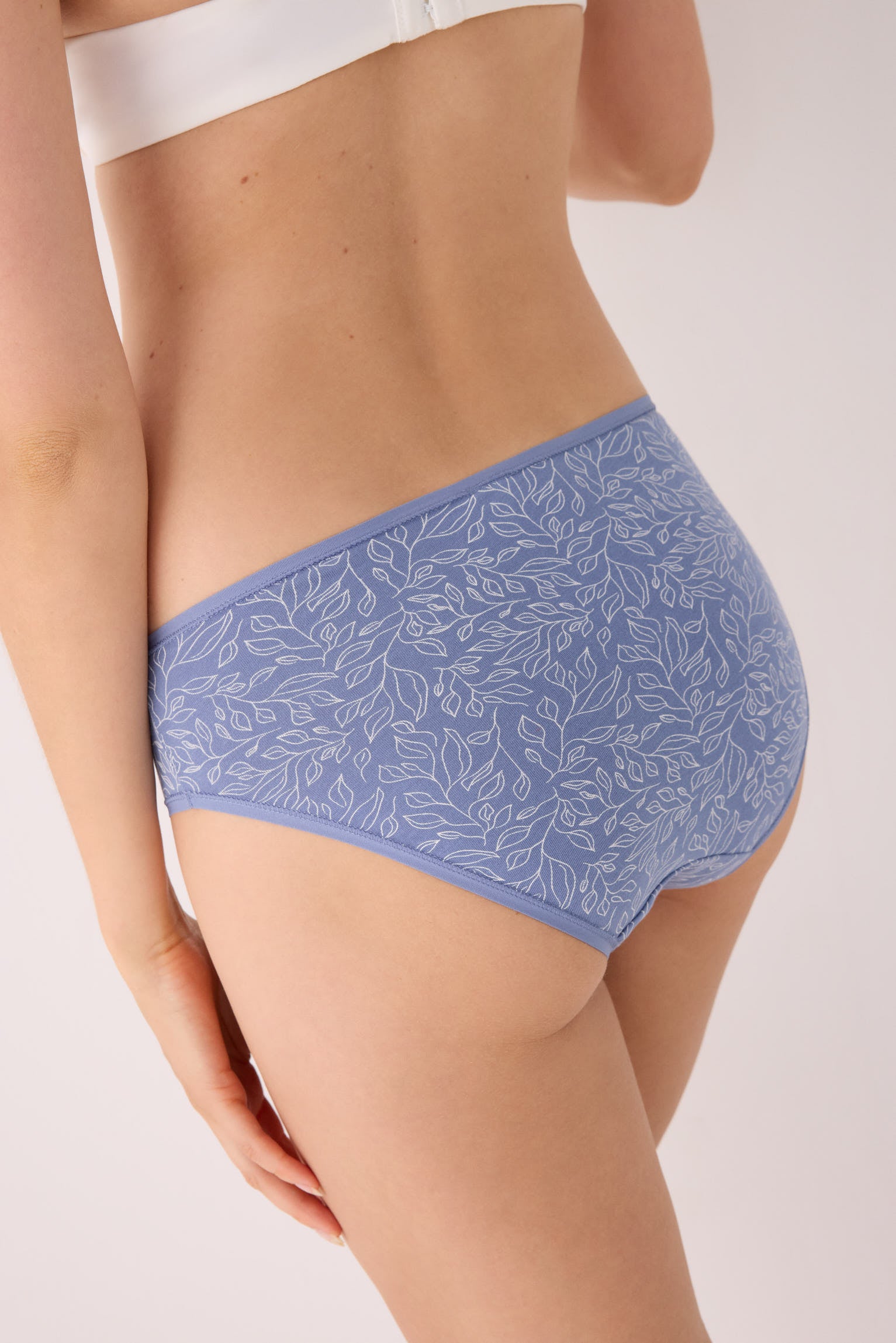 Pack de 2 bragas midi algodón estampadas rosa y azul multicolor