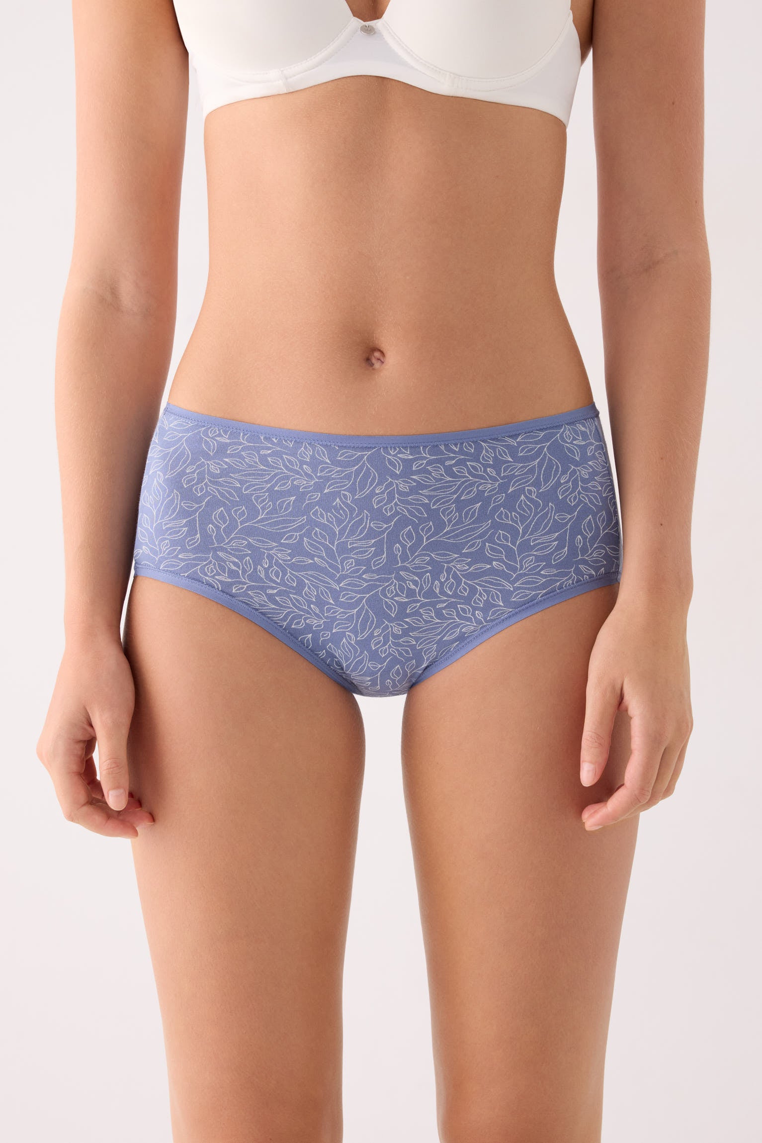 Pack de 2 bragas altas algodón estampadas rosa y azul multicolor
