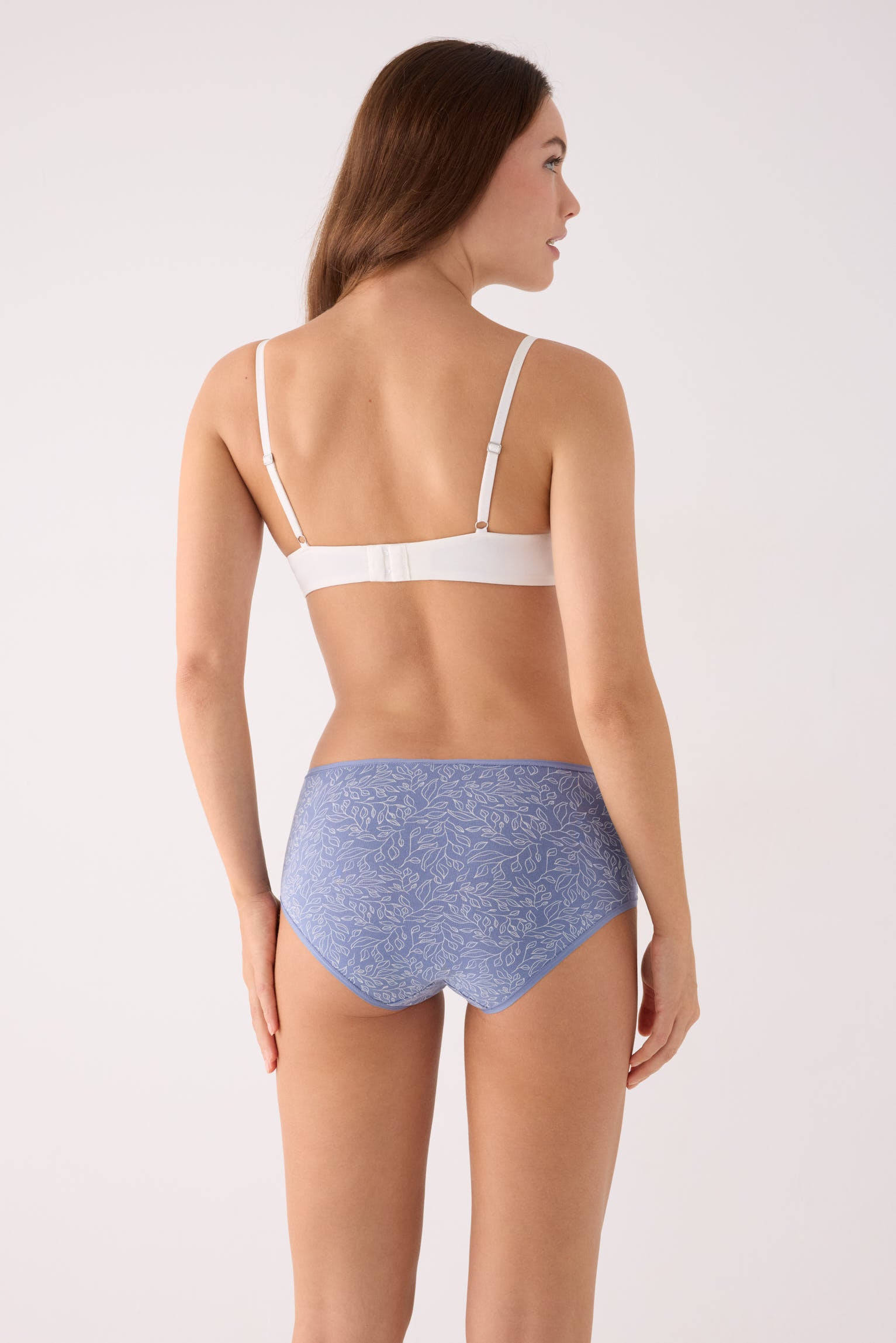 Pack de 2 bragas altas algodón estampadas rosa y azul multicolor