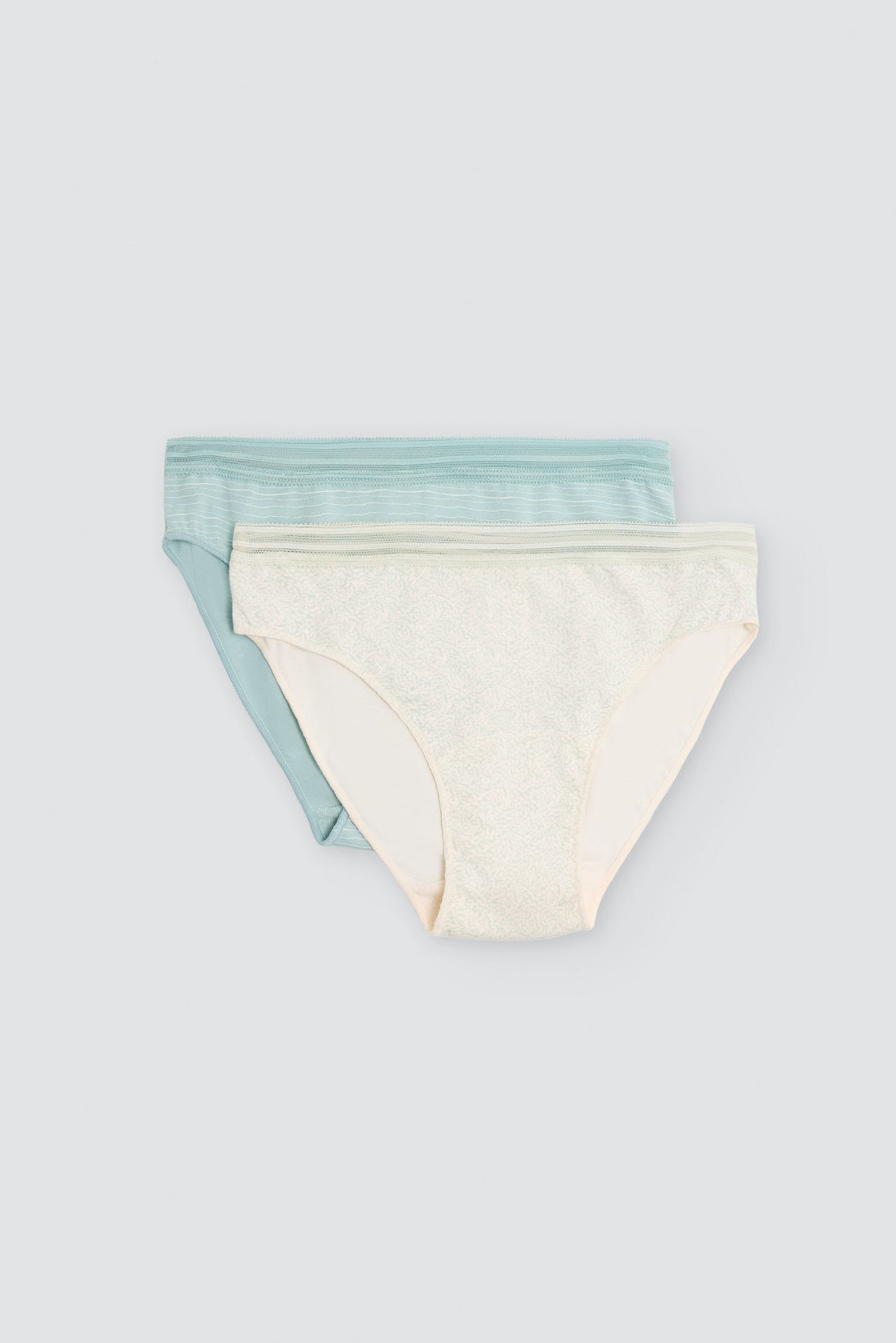 Pack de 2 bragas midi algodón verde