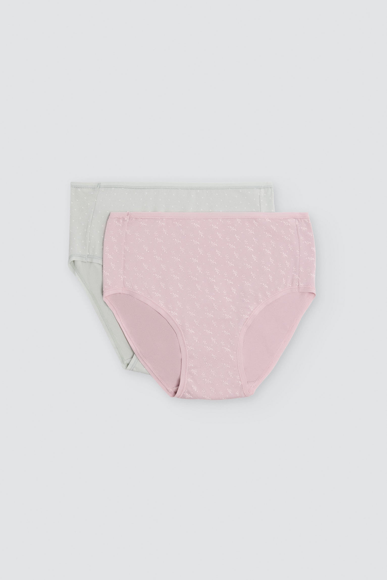 Pack de 2 bragas de algodón altas estampadas multicolor