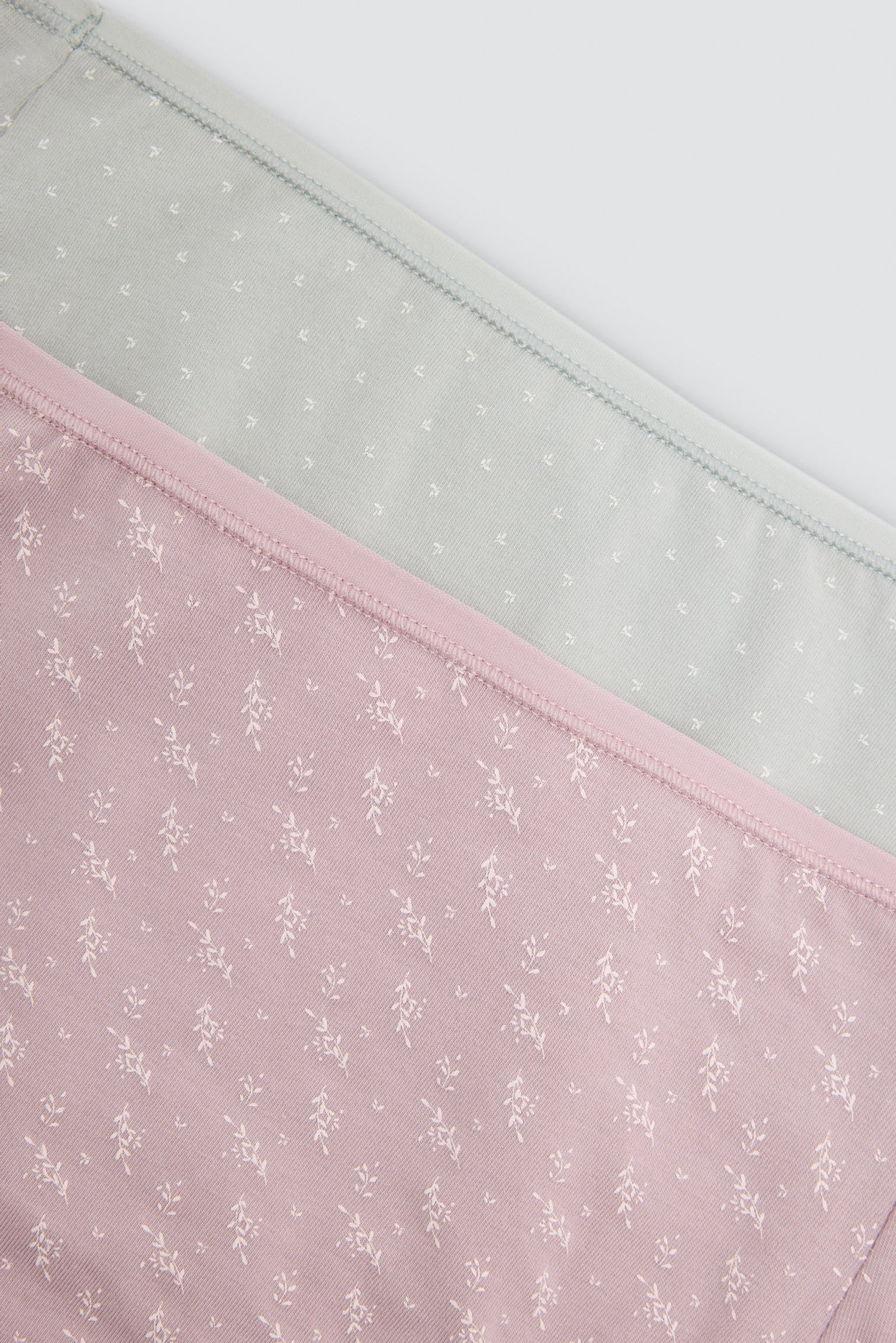 Pack de 2 bragas de algodón altas estampadas multicolor