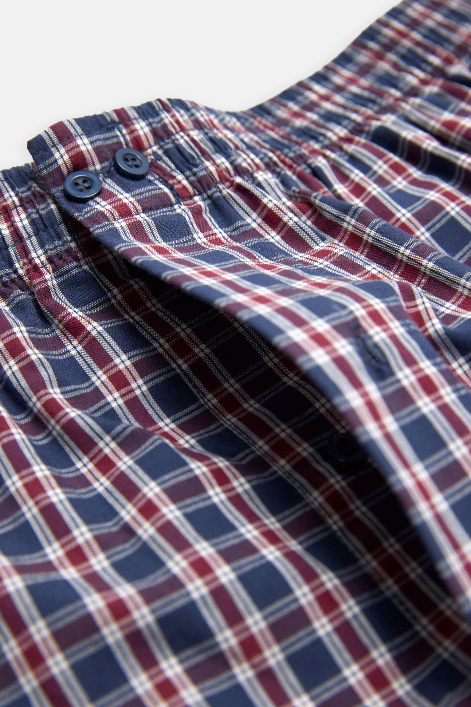 Bóxer tela abertura algodón estampado cuadros