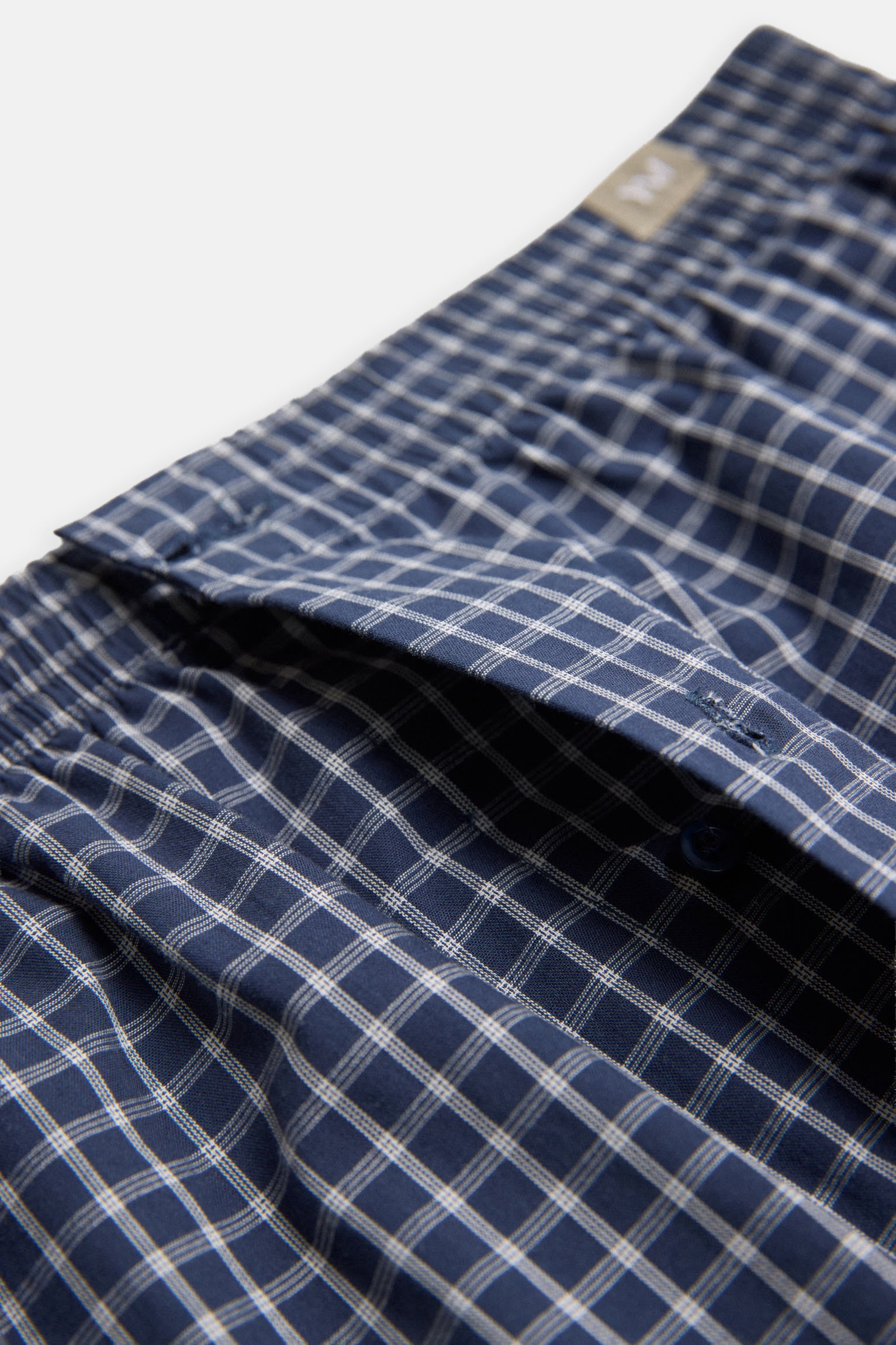 Bóxer tela abertura algodón estampado cuadros