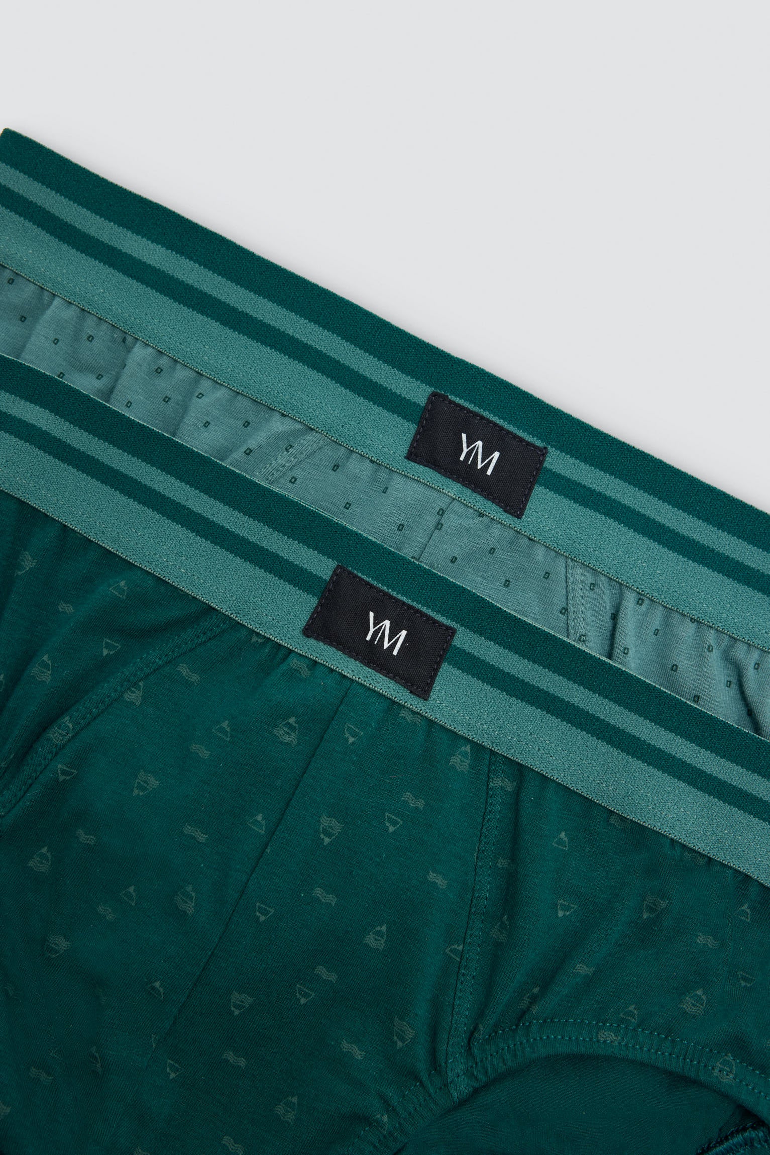 Pack 2 slips algodón estampado montañas y motivos geométricos - Ysabel Mora