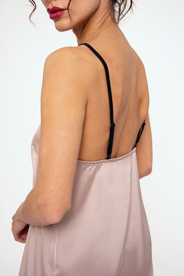 Camisón mujer corto satén rosa | MUYDEMI