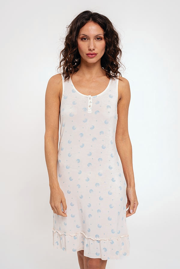 Camisón mujer estampado detalle volante | MUYDEMI