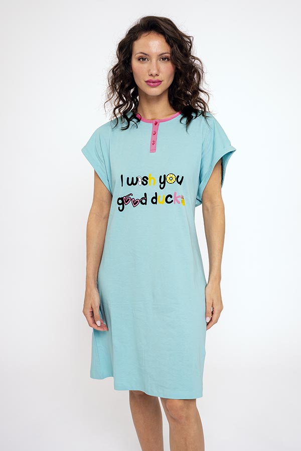 Camisón mujer algodón estampado Good duck | MUYDEMI