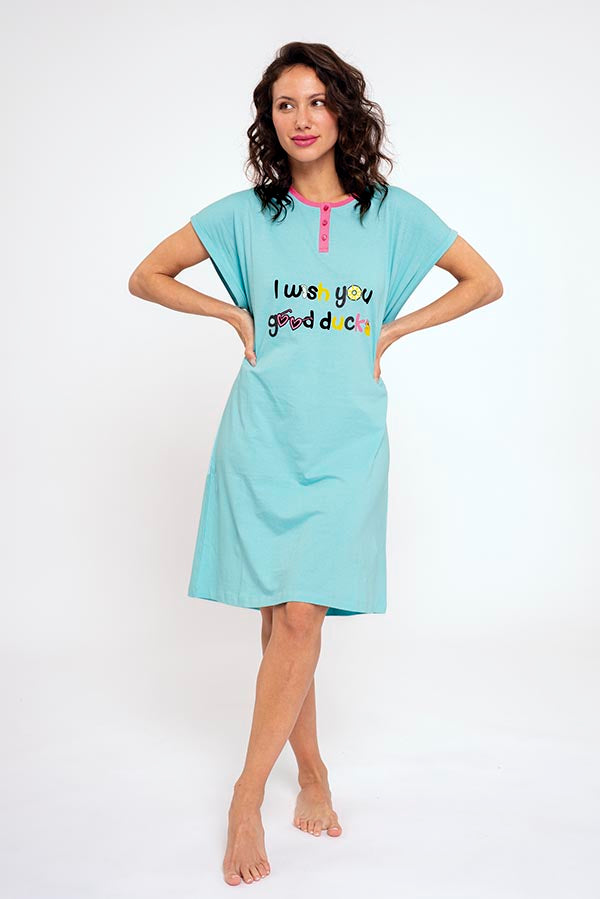 Camisón mujer algodón estampado Good duck | MUYDEMI