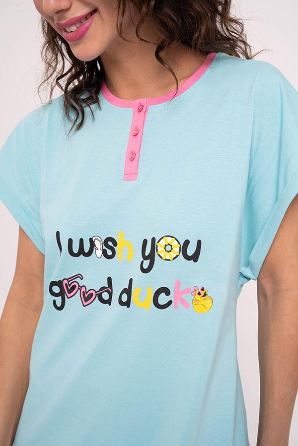 Camisón mujer algodón estampado Good duck | MUYDEMI