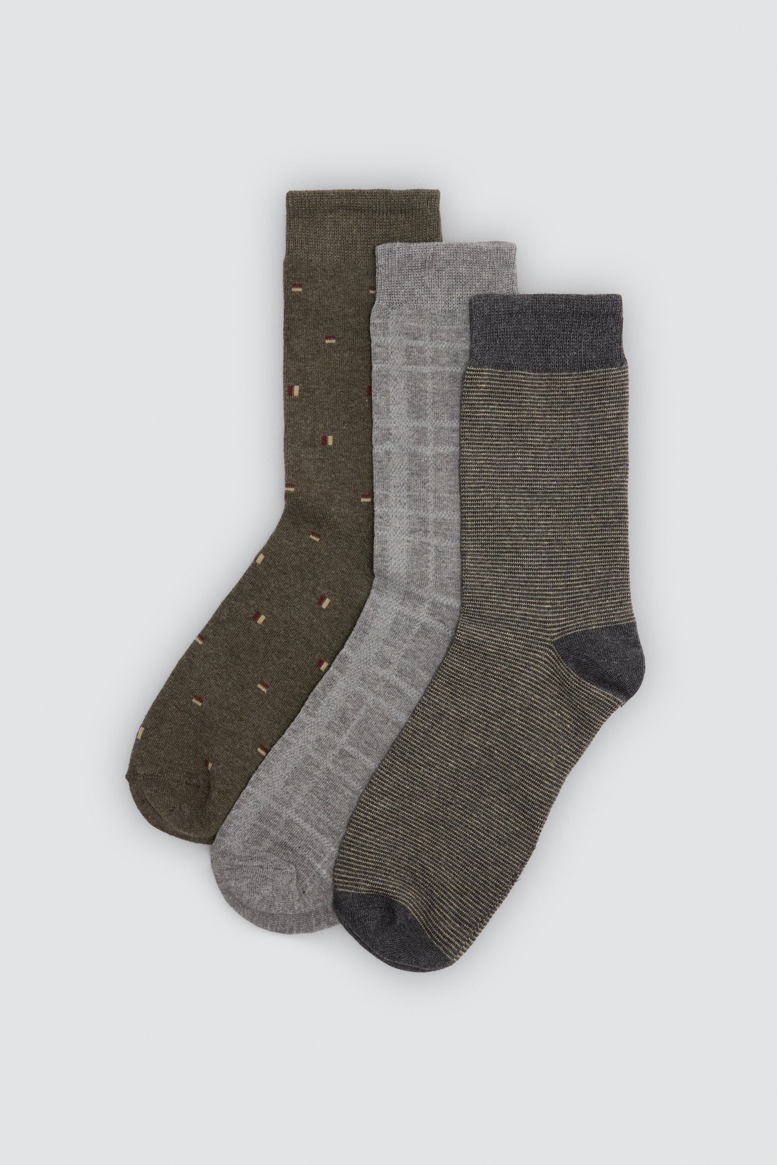 Pack 3 calcetines estampados variados rayas