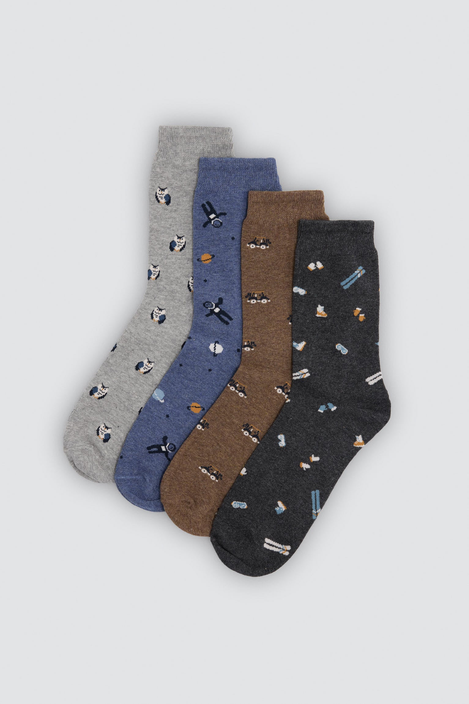 Pack 4 calcetines estampados variados