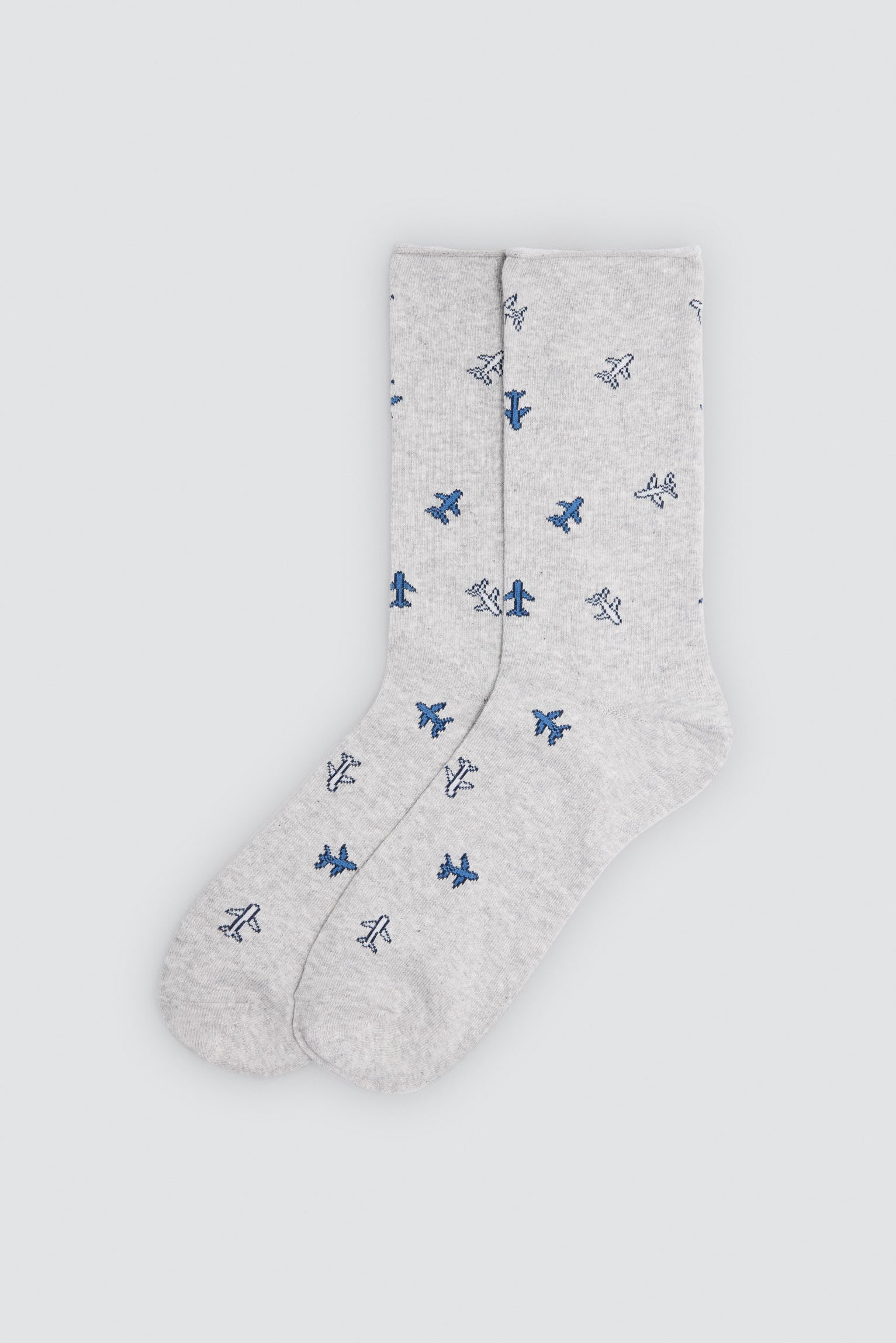 Pack 3 calcetines hombre estampado aviones y rayas