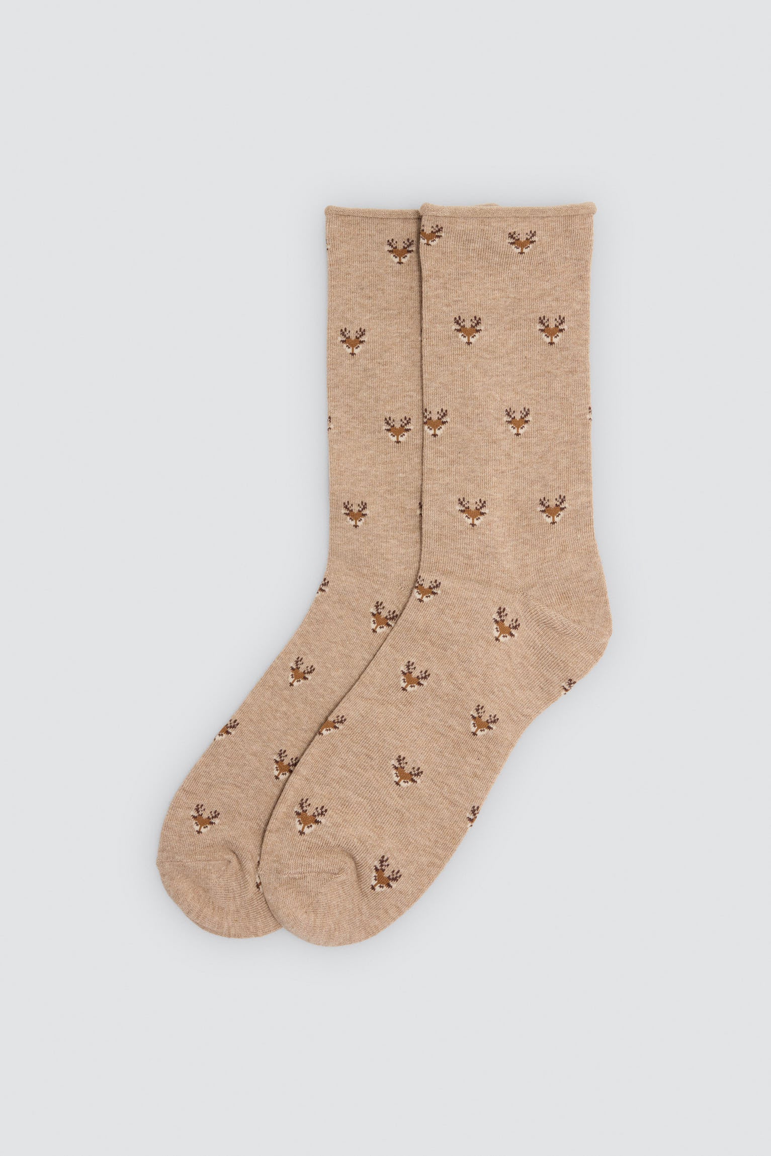 Pack 4 calcetines sin puño estampados motivos naturales