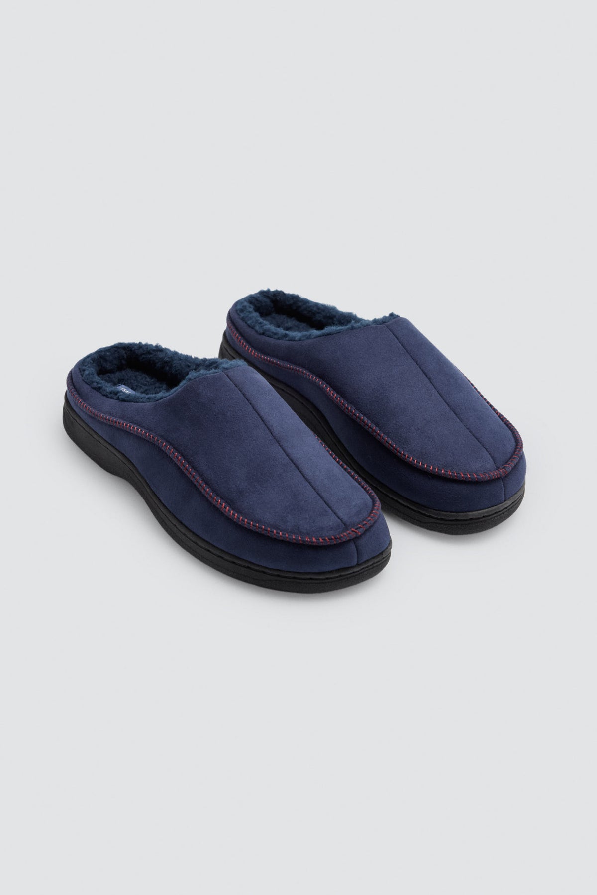 Zapatillas de casa efecto ante interior pelo marino
