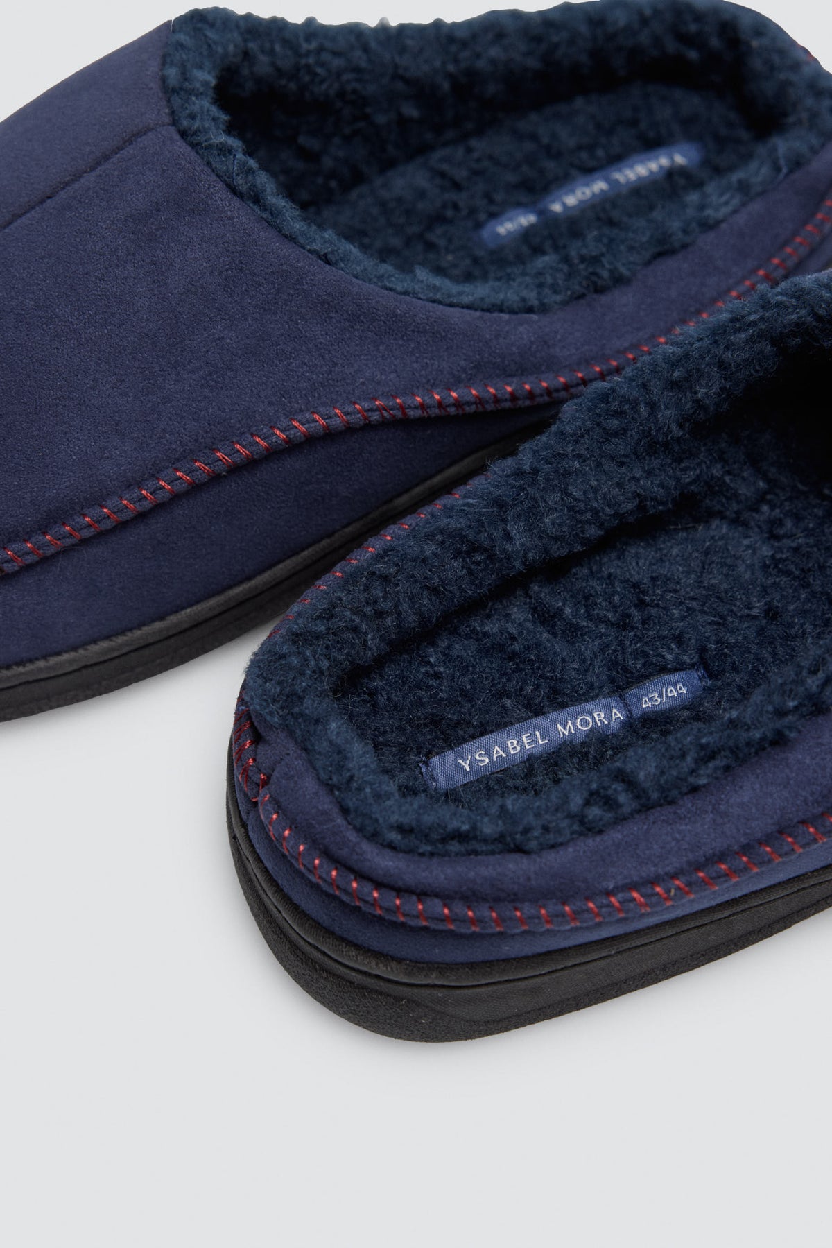 Zapatillas de casa efecto ante interior pelo marino