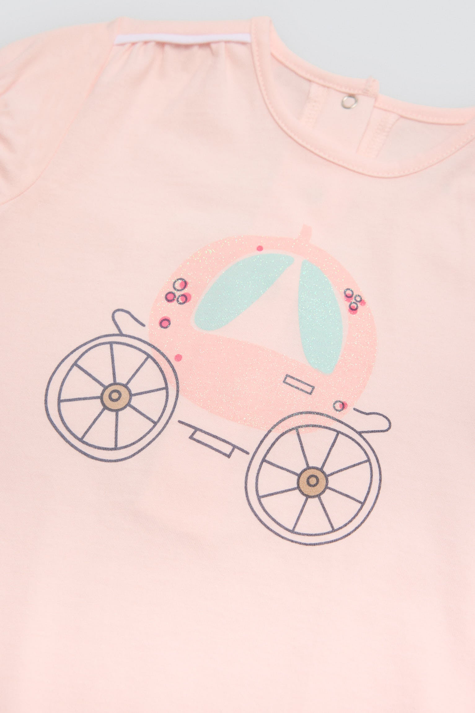 Pelele bebé manga corta carruaje - Ysabel Mora