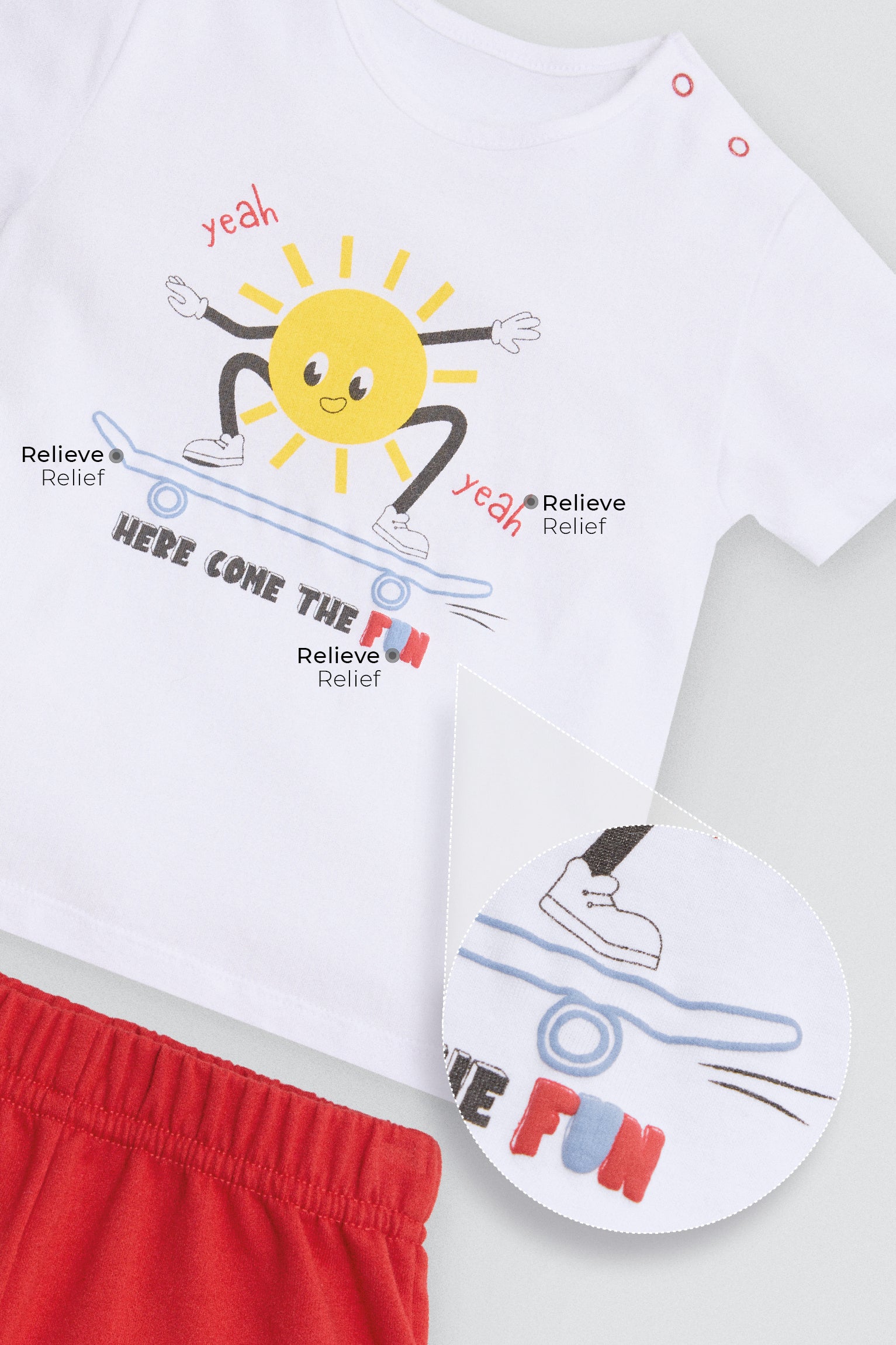 Conjunto bebé manga corta Here come the fun - Ysabel Mora