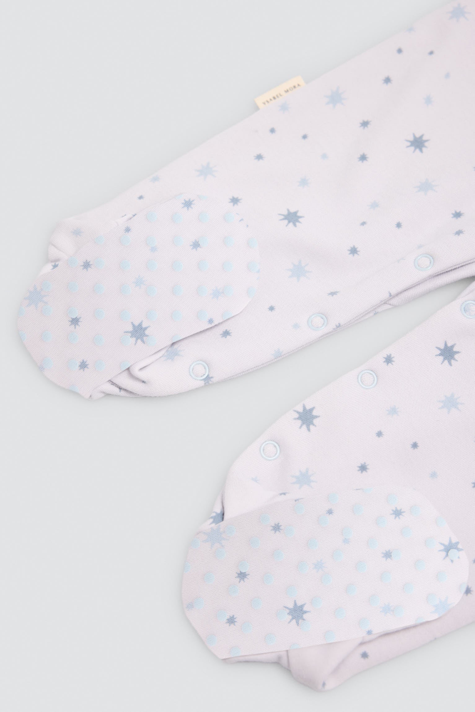 Pelele bebé manga larga detalle bordado estampado estrellas - Ysabel Mora