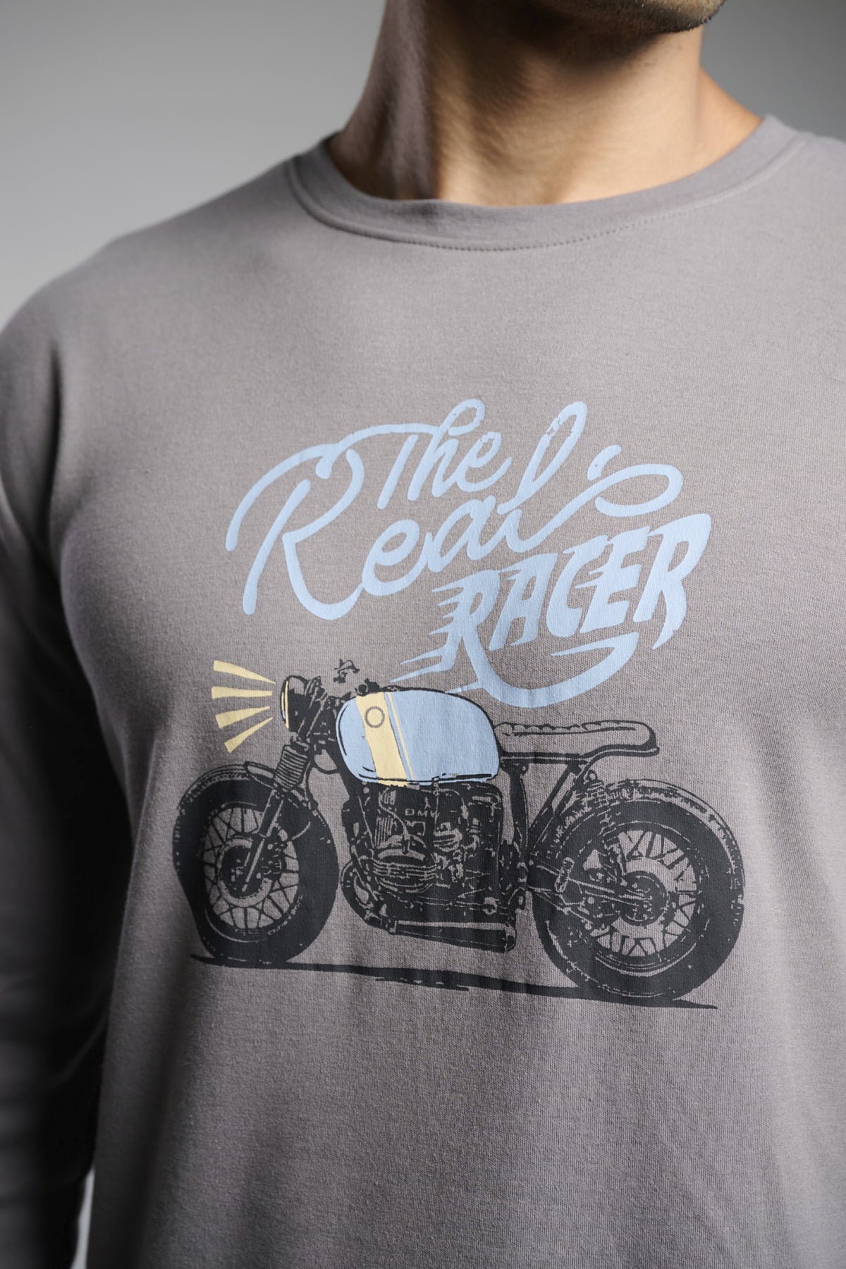 Pijama largo hombre afelpado estampado motero The Real Racer