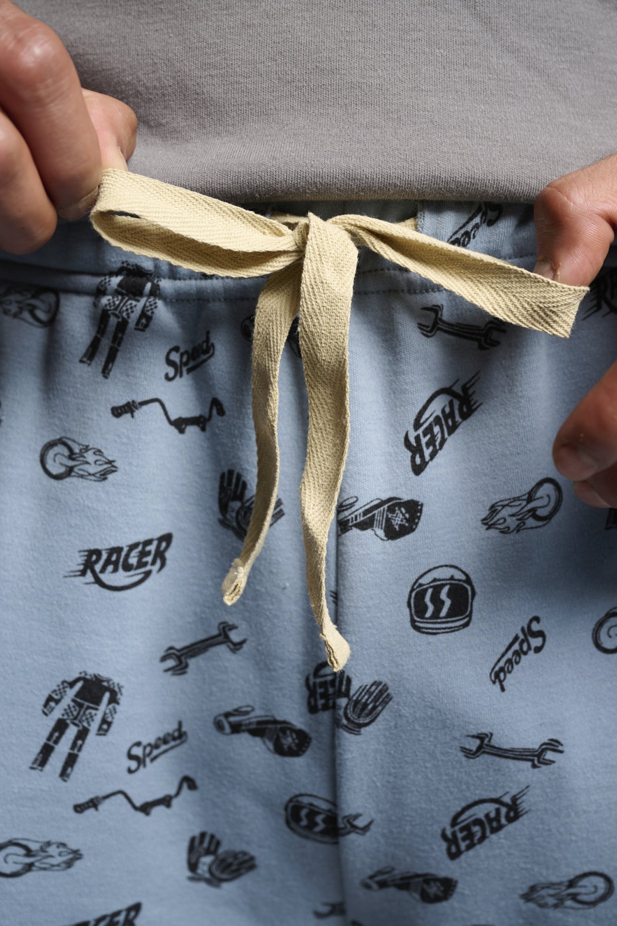 Pijama largo hombre afelpado estampado motero The Real Racer