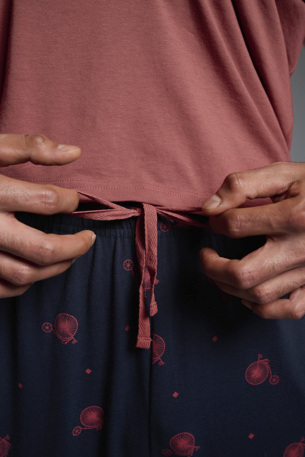 Pijama largo algodón hombre estampado Gentleman Bicicle Look