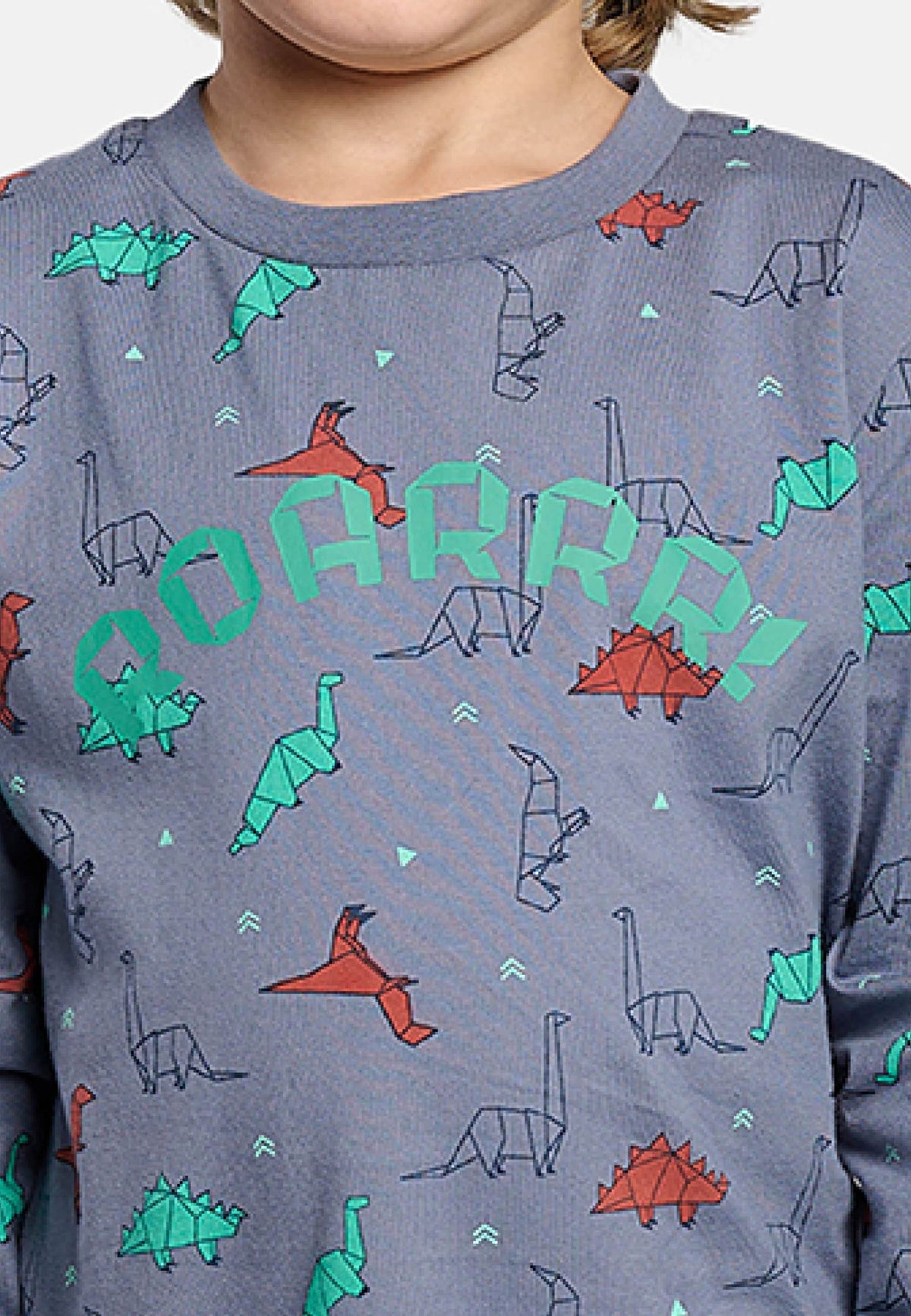 Pijama largo niño algodón Roar estampado dinosaurios