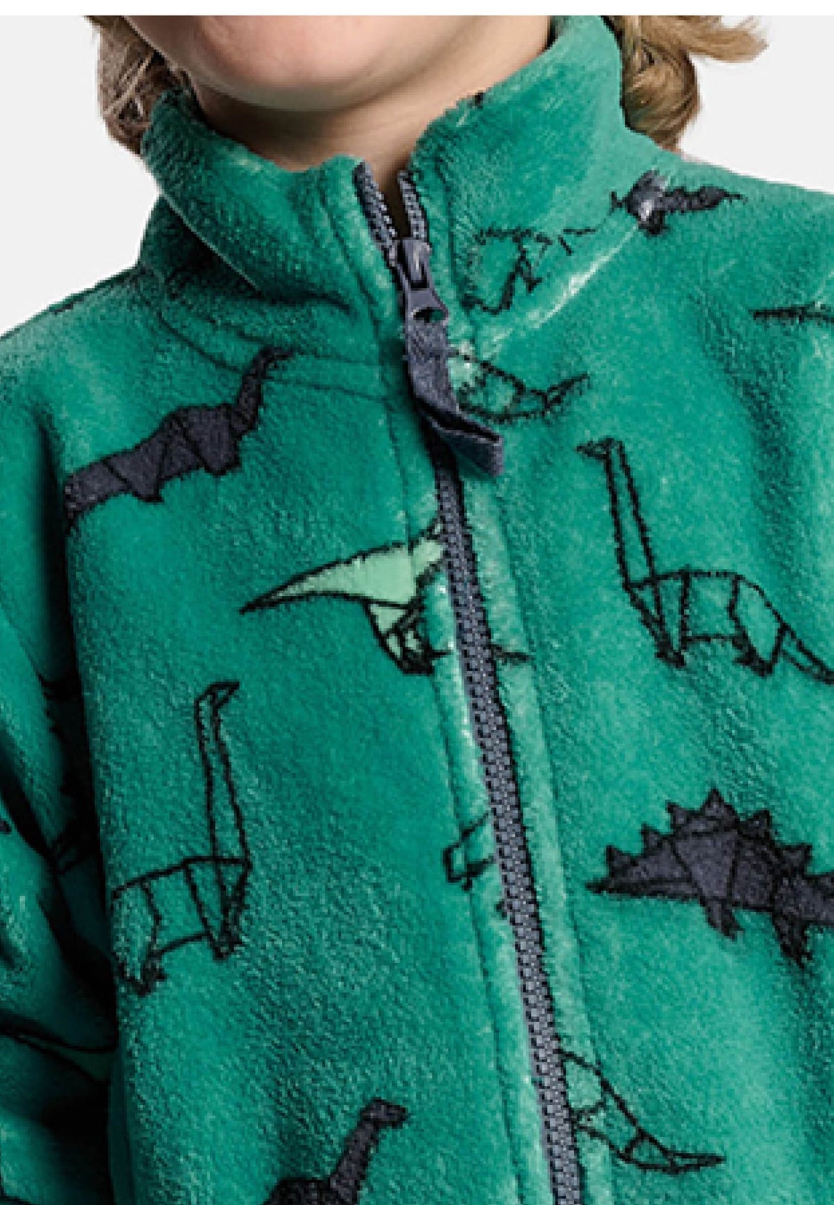 Bata infantil polar coralina niño cierre cremallera estampado dinosaurios